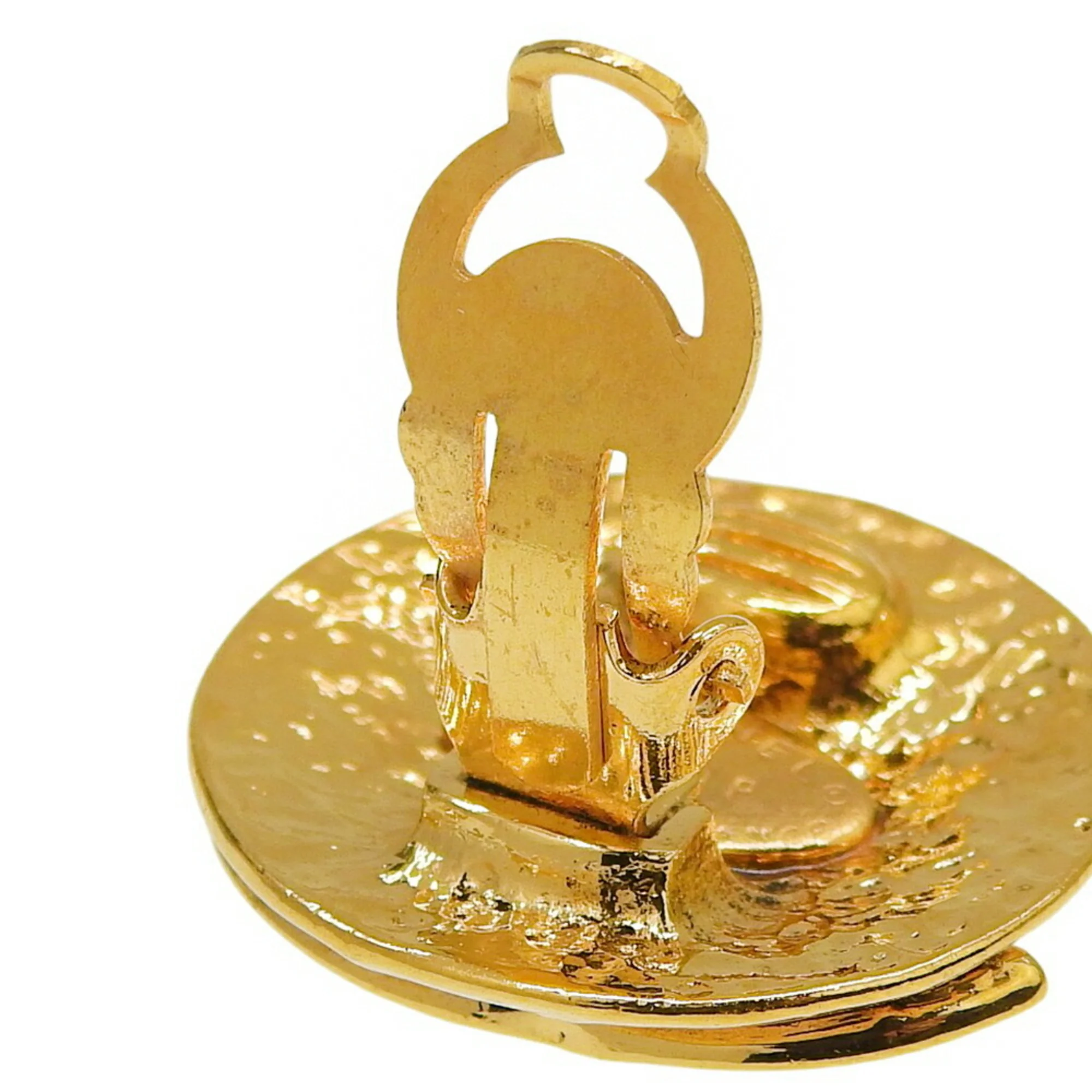 CC Logo Clip-On Earrings Metal Gold-Tone Metal - Image 6