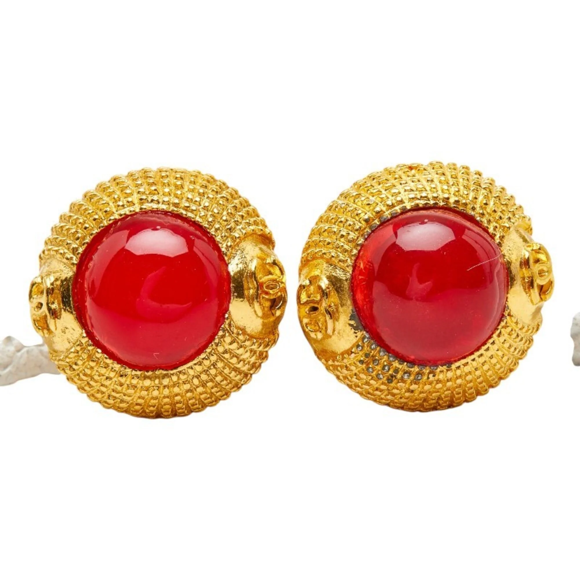 CC Logo Clip-On Earrings Metal Gold-Tone Metal - Image 2