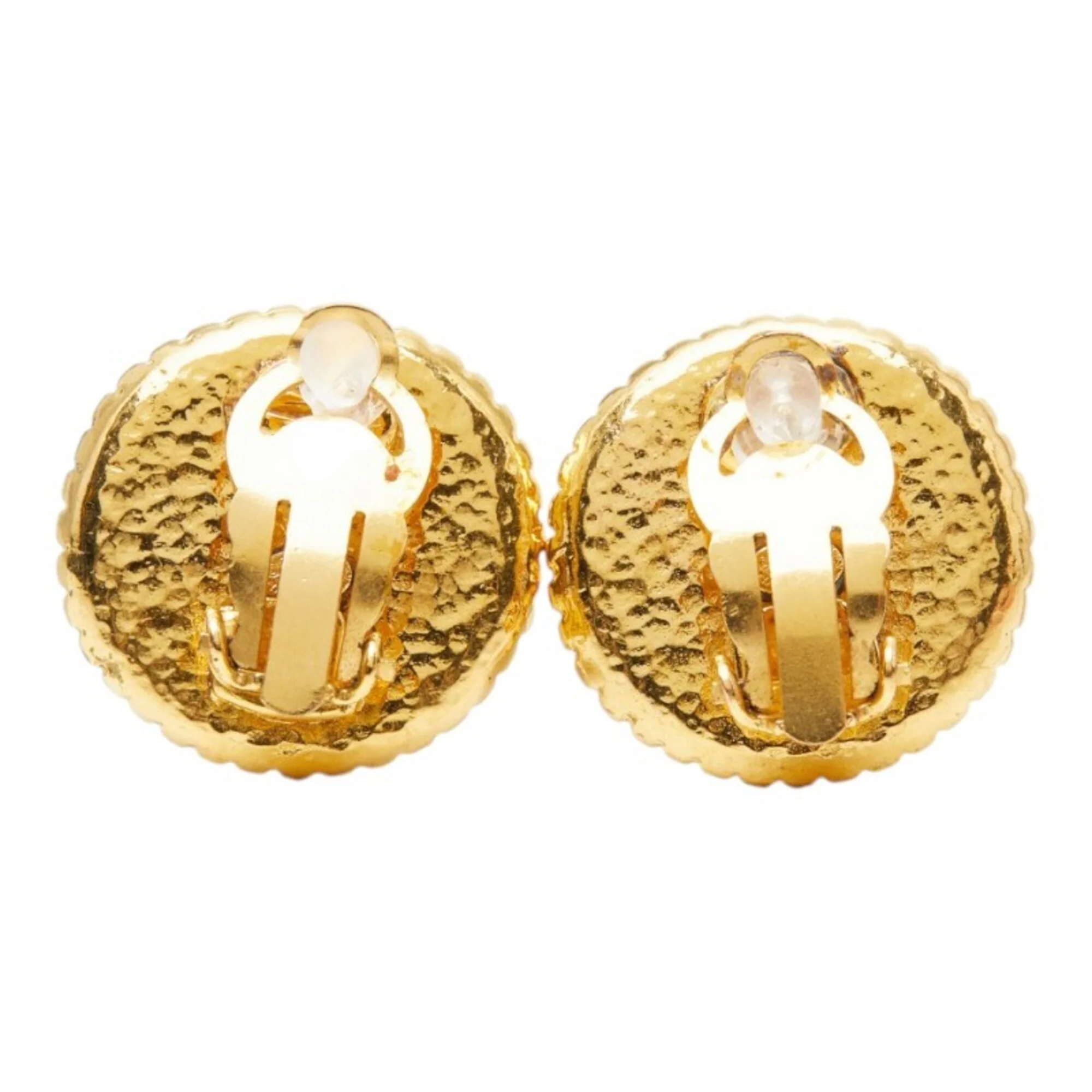 CC Logo Clip-On Earrings Metal Gold-Tone Metal - Image 2