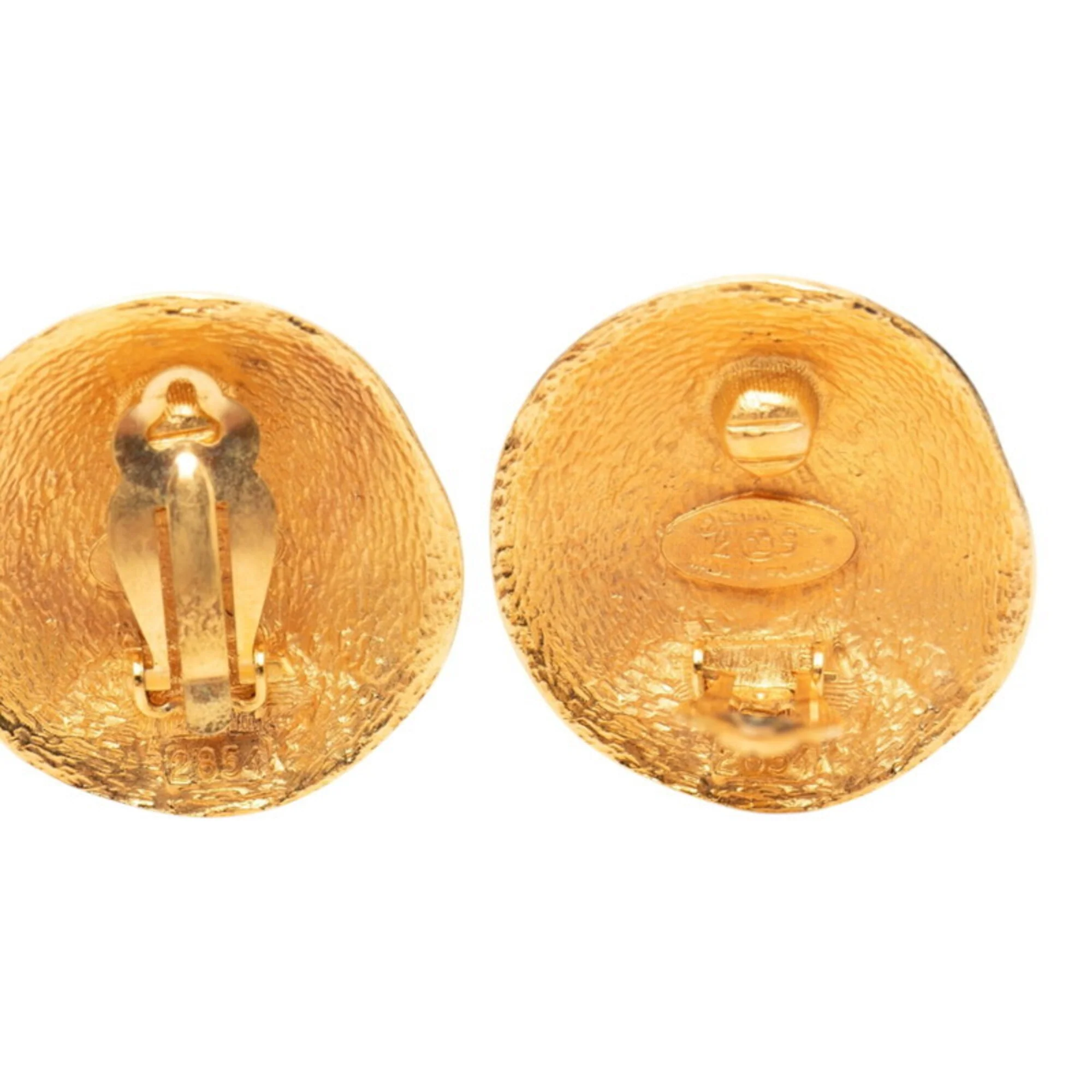 CC Logo Clip-On Earrings Metal Gold-Tone Metal - Image 3