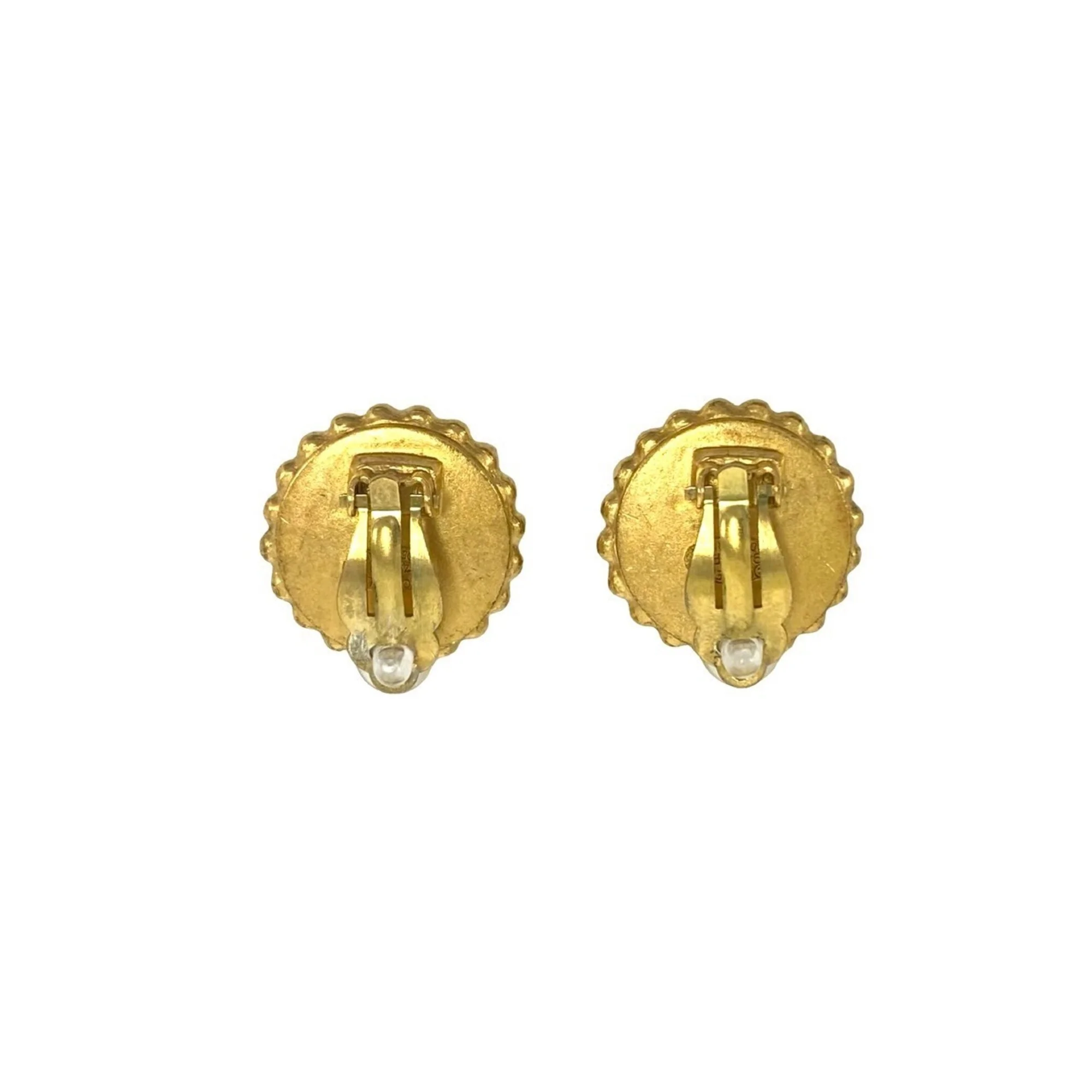 CC Logo Clip-On Earrings Metal Gold-Tone Metal - Image 6