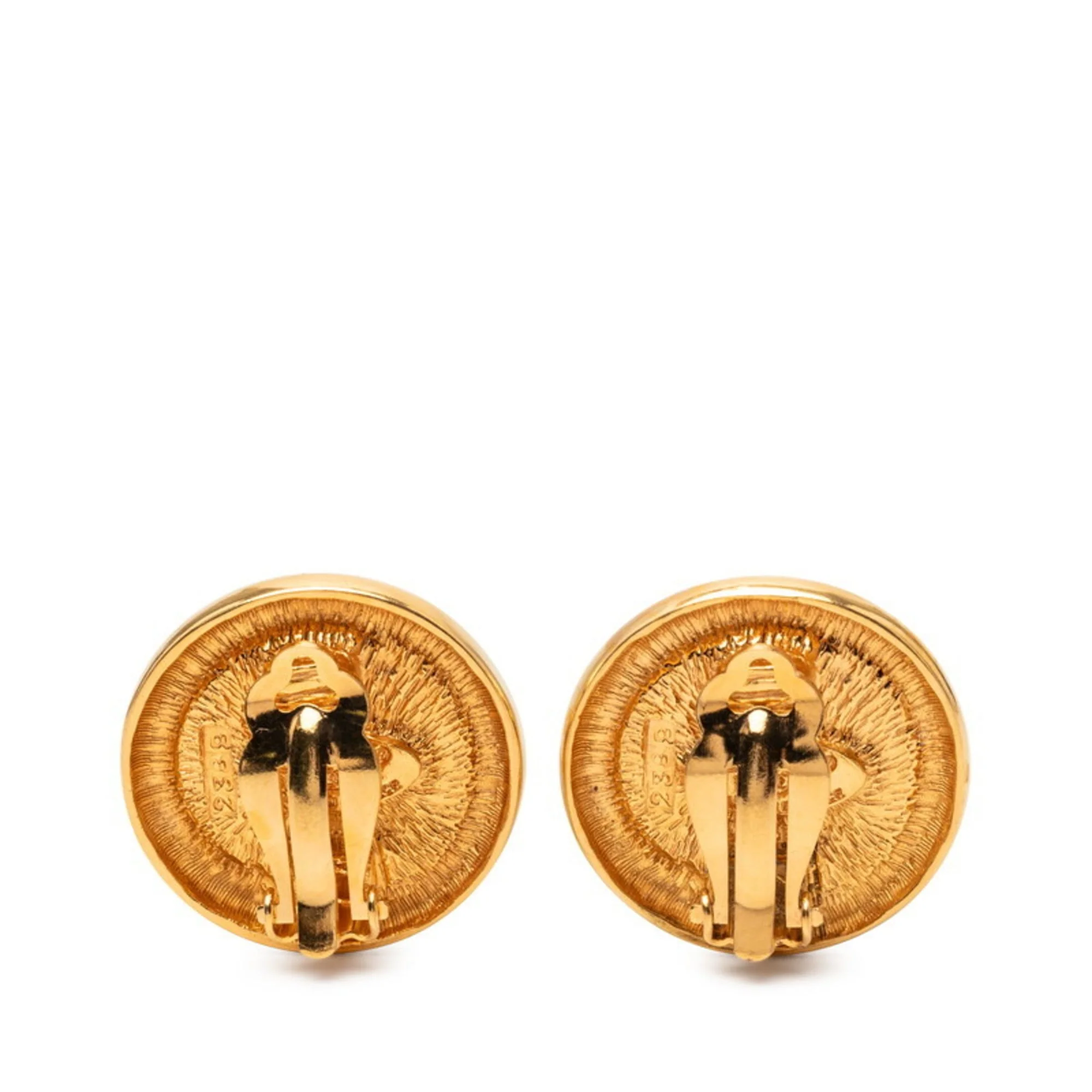 CC Logo Clip-On Earrings Metal Gold-Tone Metal - Image 2