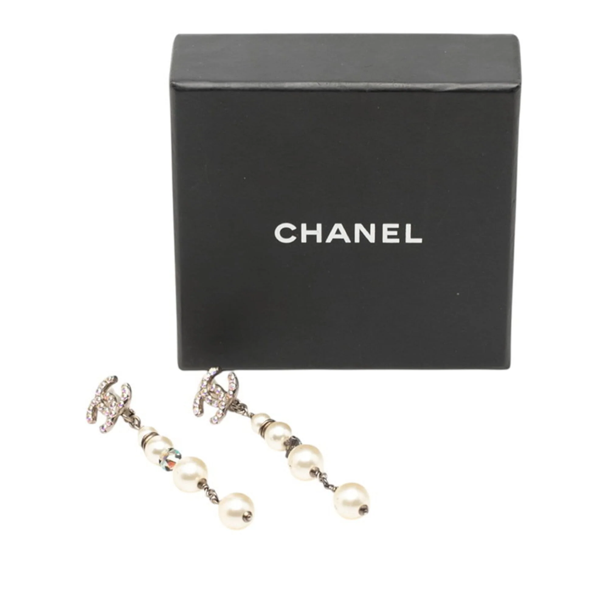 CC Logo Clip-On Earrings Silver-Tone Metal Silver-Tone Metal - Image 4