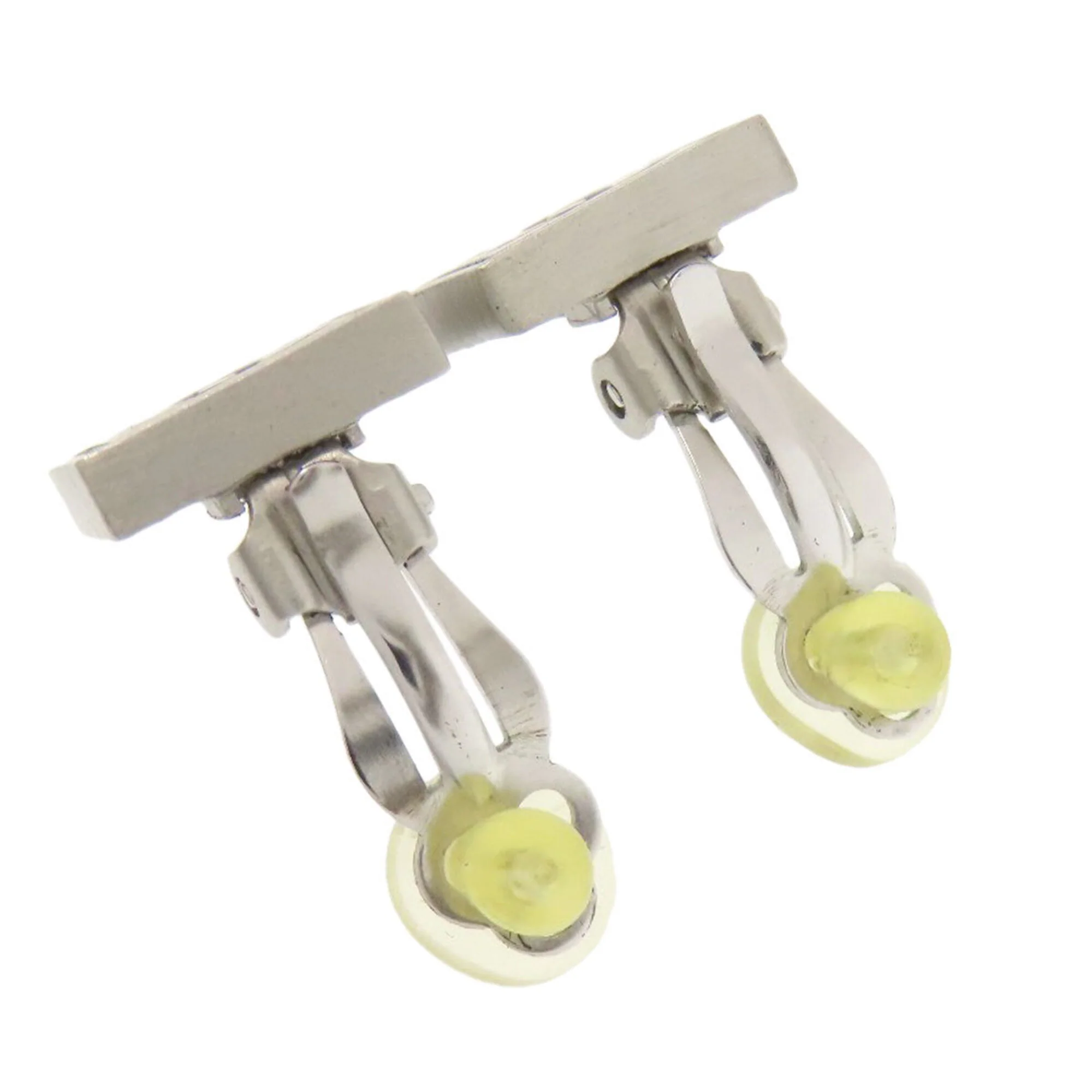 CC Logo Clip-On Earrings Silver-Tone Metal Silver-Tone Metal - Image 5