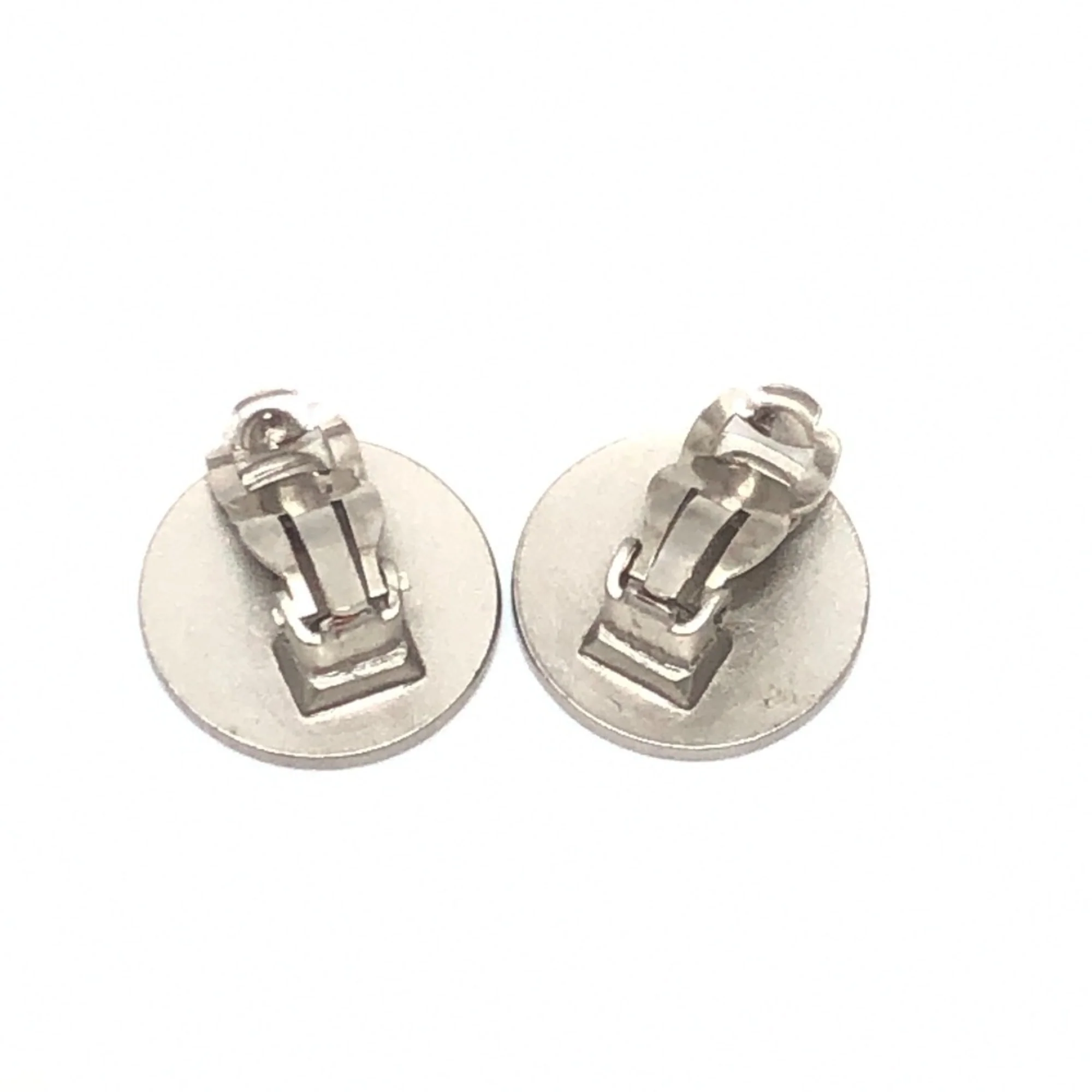 CC Logo Clip-On Earrings Silver-Tone Metal Silver-Tone Metal - Image 2