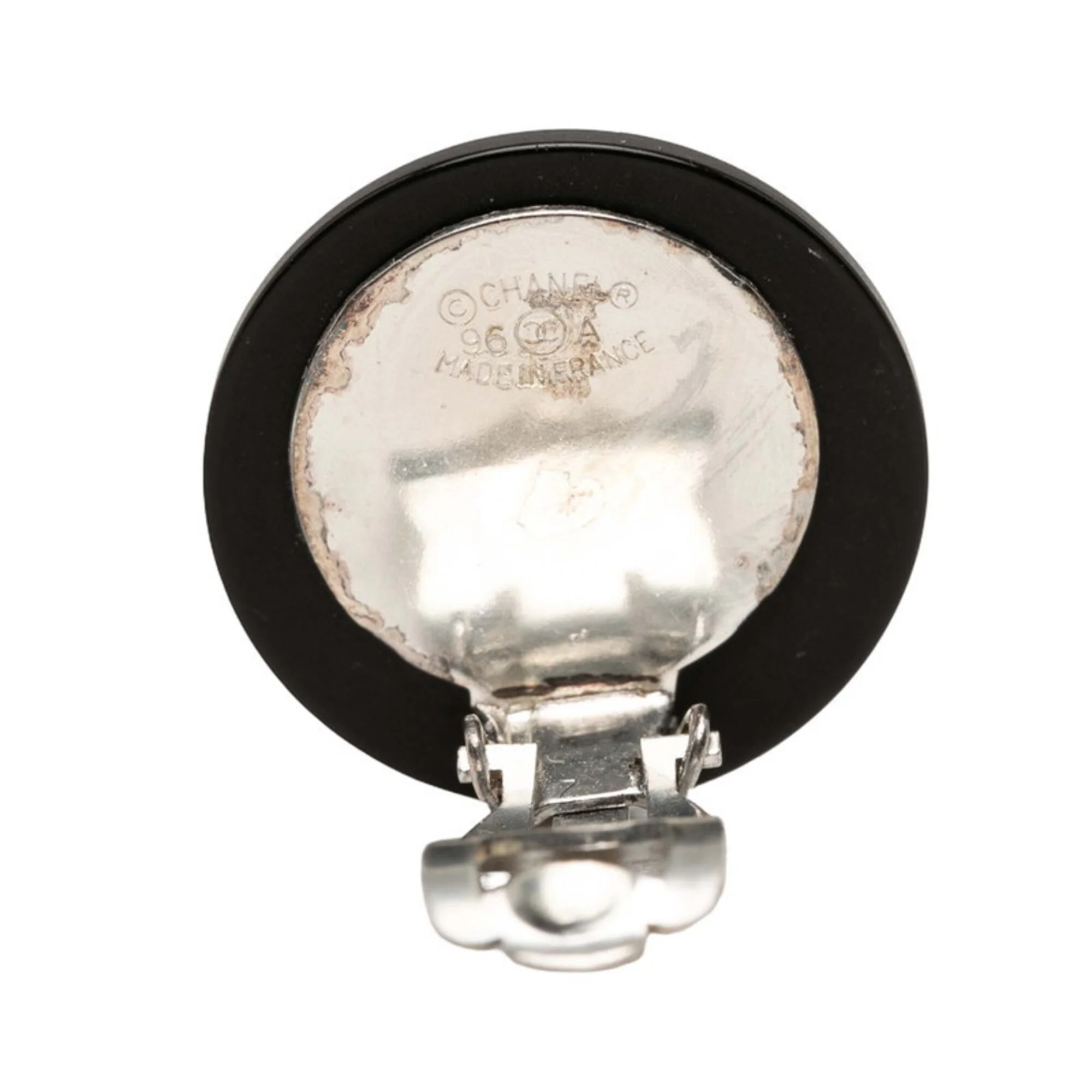 CC Logo Clip-On Earrings Silver-Tone Metal Silver-Tone Metal - Image 3