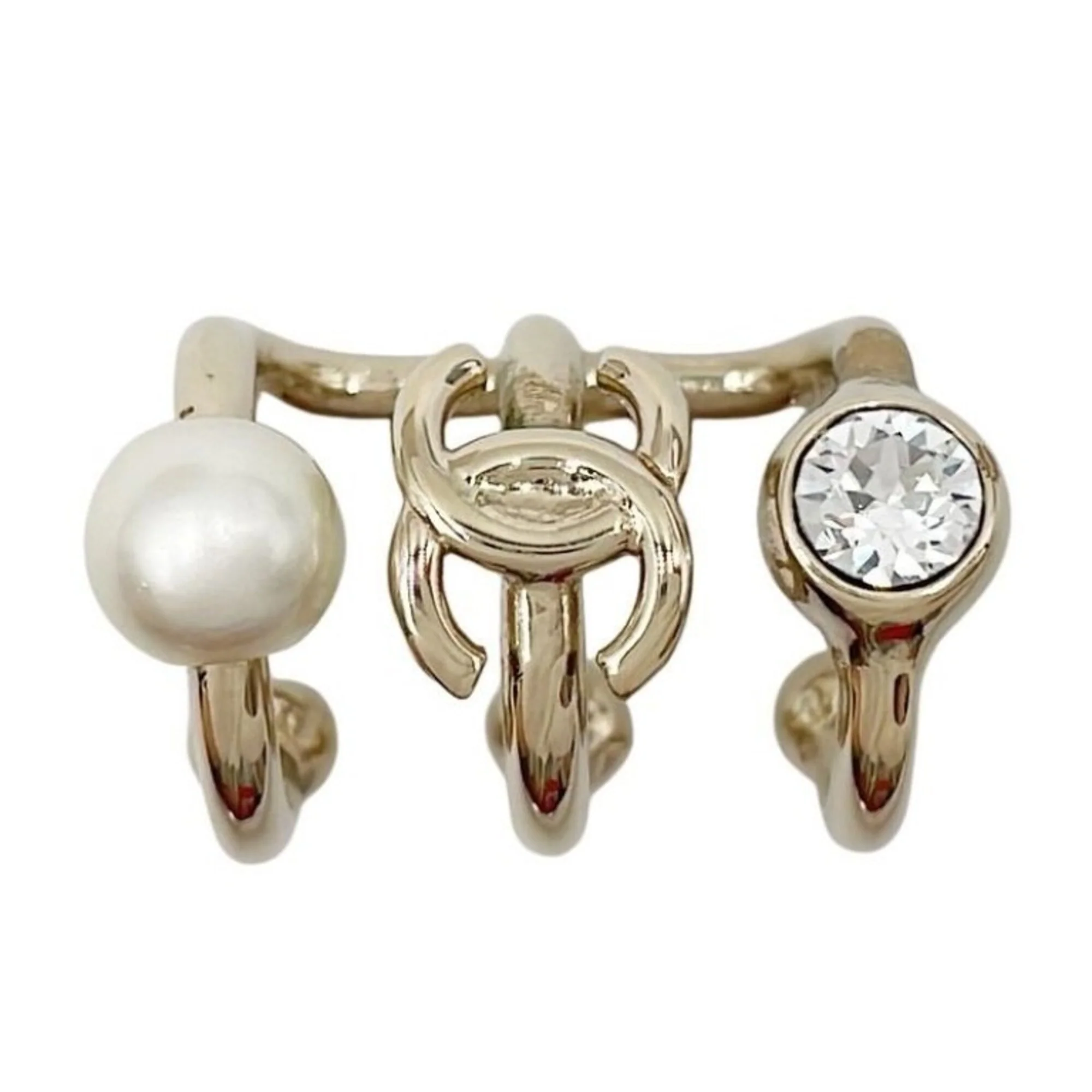 CC Logo Earrings Gold-Tone Metal
