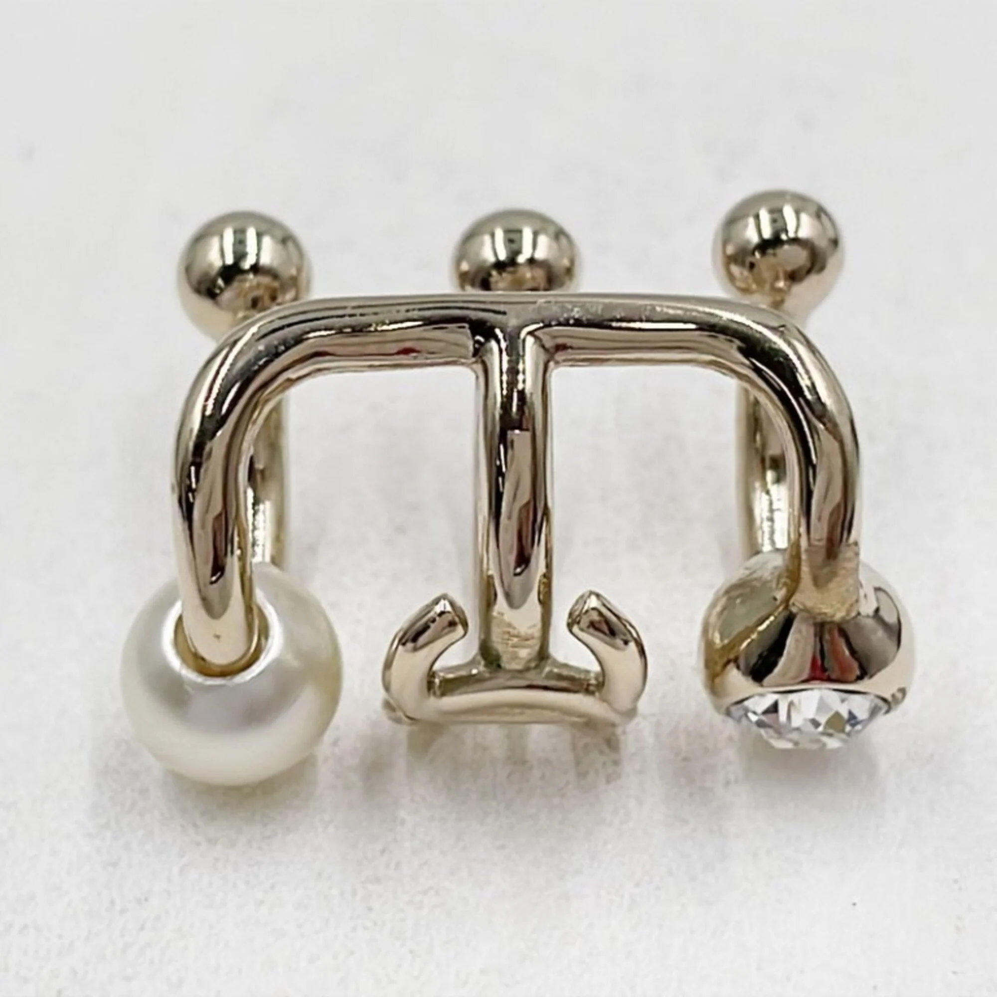 CC Logo Earrings Gold-Tone Metal - Image 2