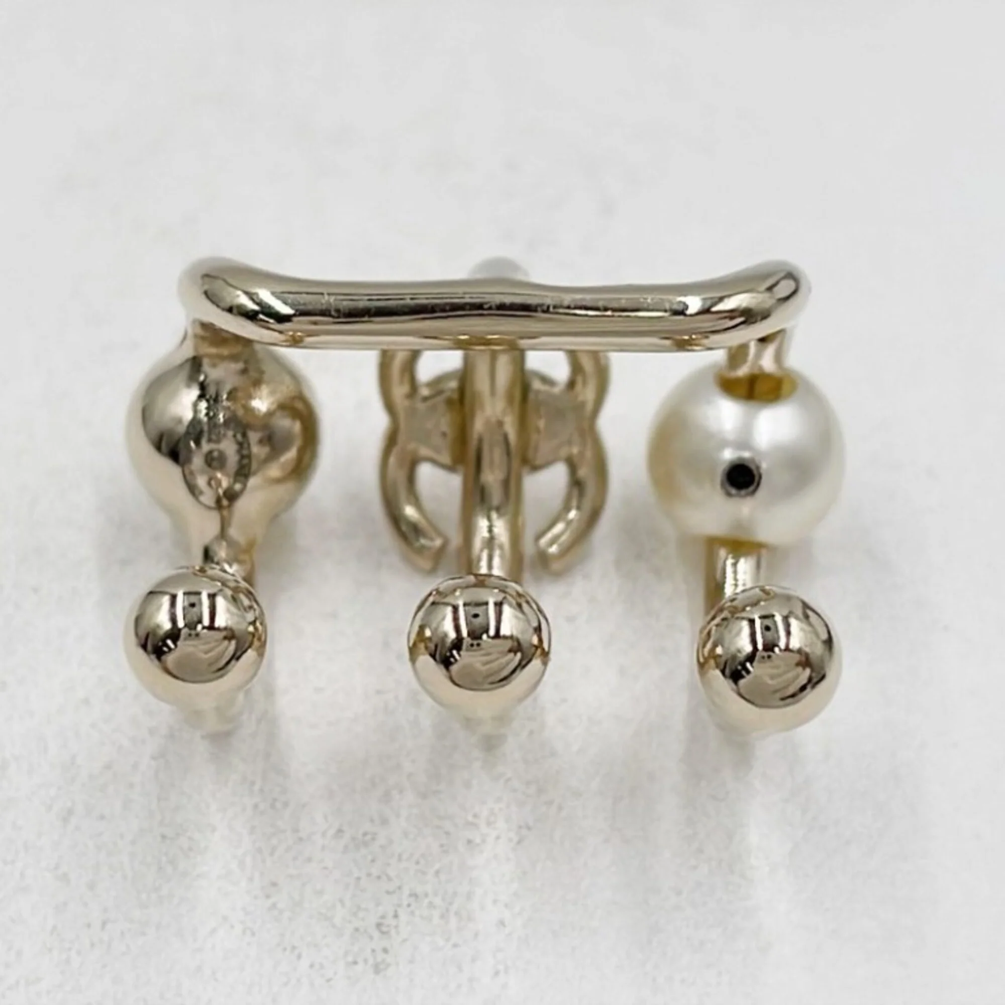CC Logo Earrings Gold-Tone Metal - Image 3