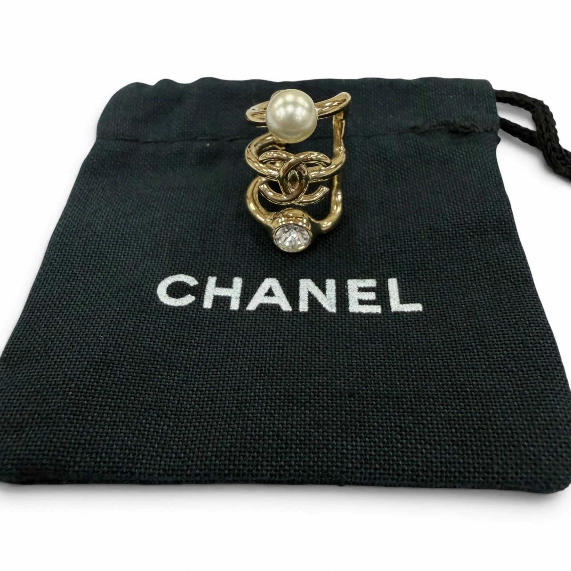 CC Logo Earrings Metal Gold-Tone Metal - Image 2