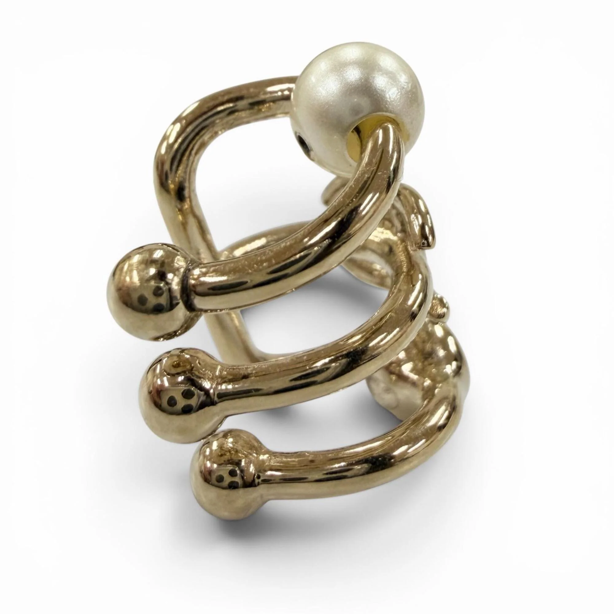CC Logo Earrings Metal Gold-Tone Metal - Image 5