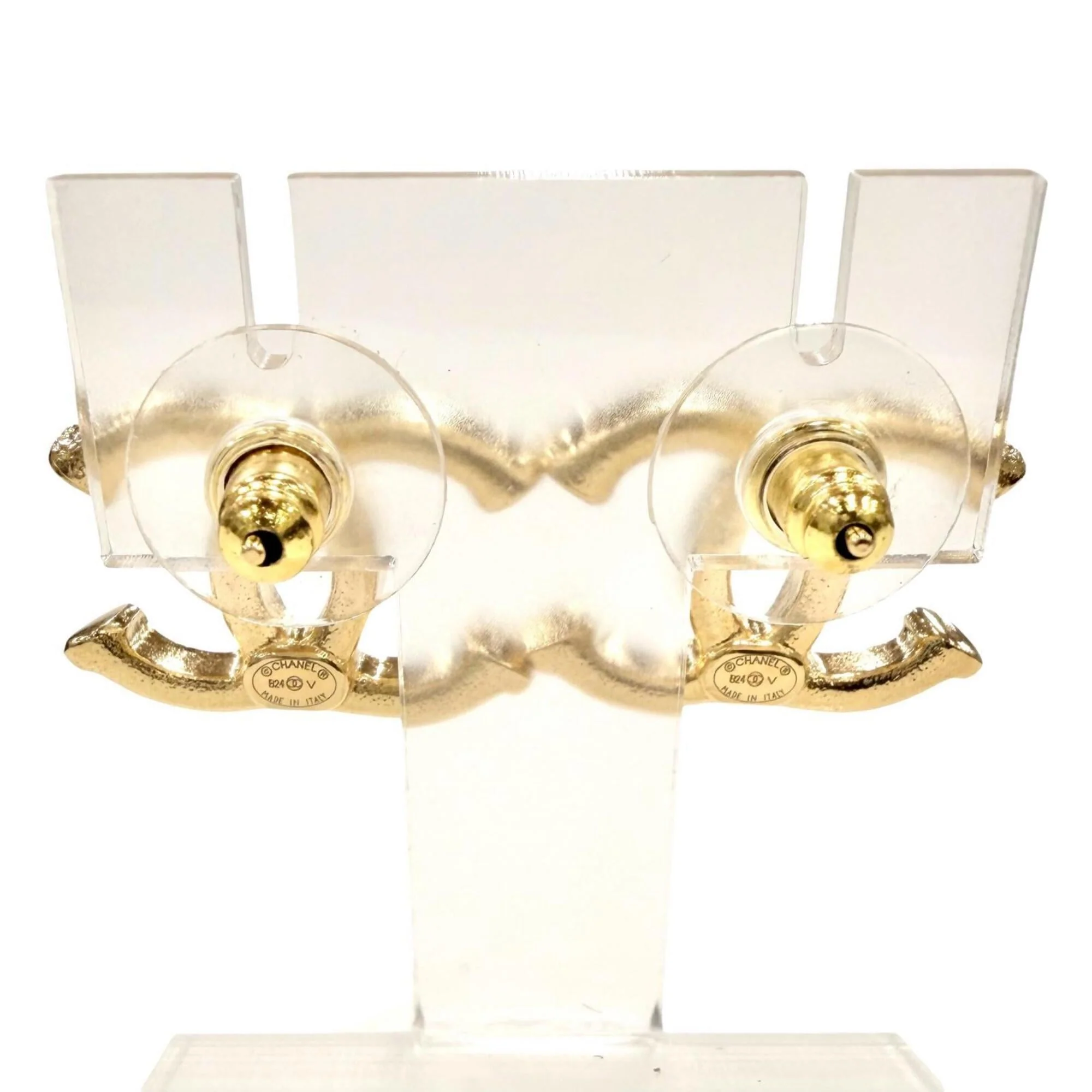CC Logo Earrings Metal Gold-Tone Metal - Image 4