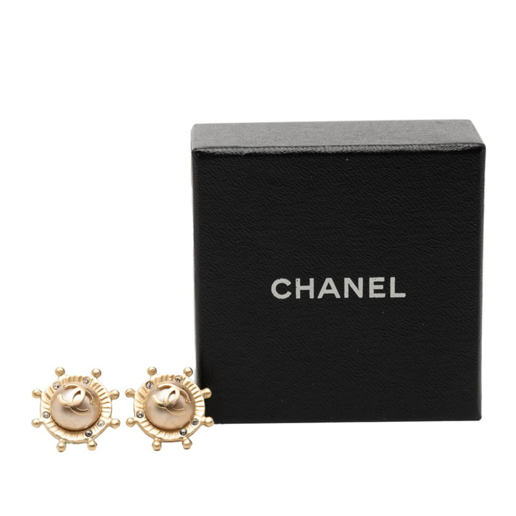 CC Logo Earrings Metal Gold-Tone Metal - Image 6