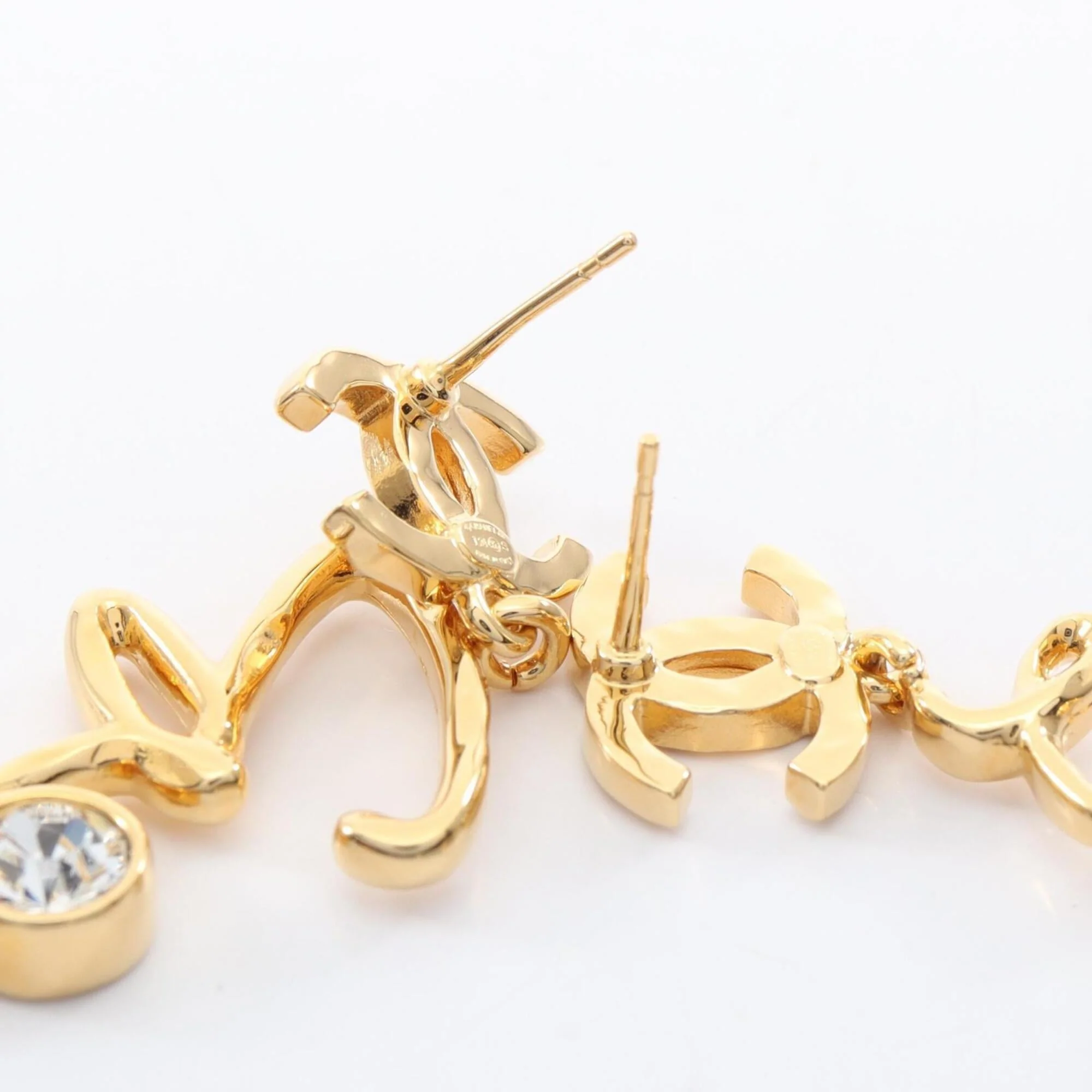 CC Logo Earrings Metal Gold-Tone Metal - Image 5