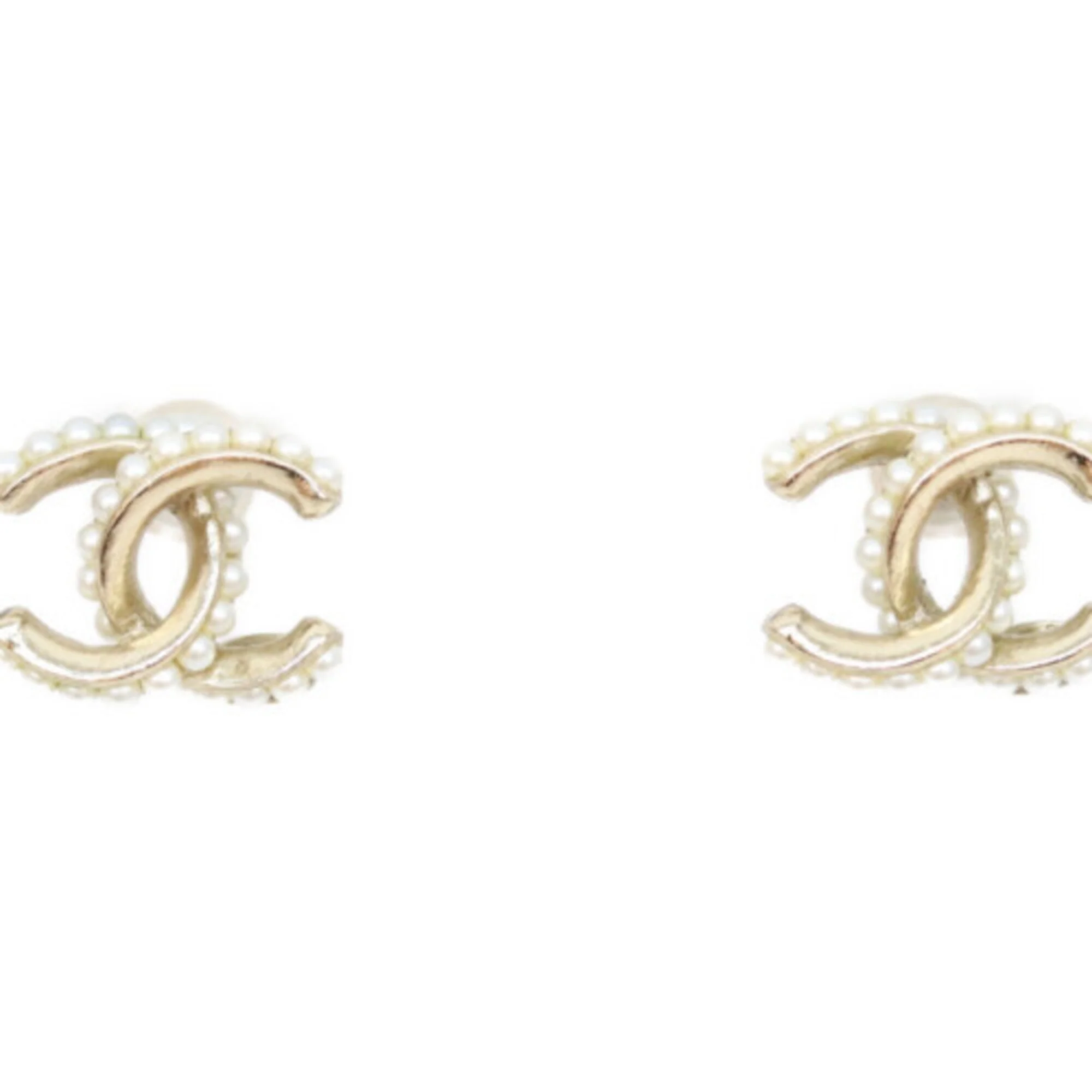 CC Logo Earrings Metal Gold-Tone Metal