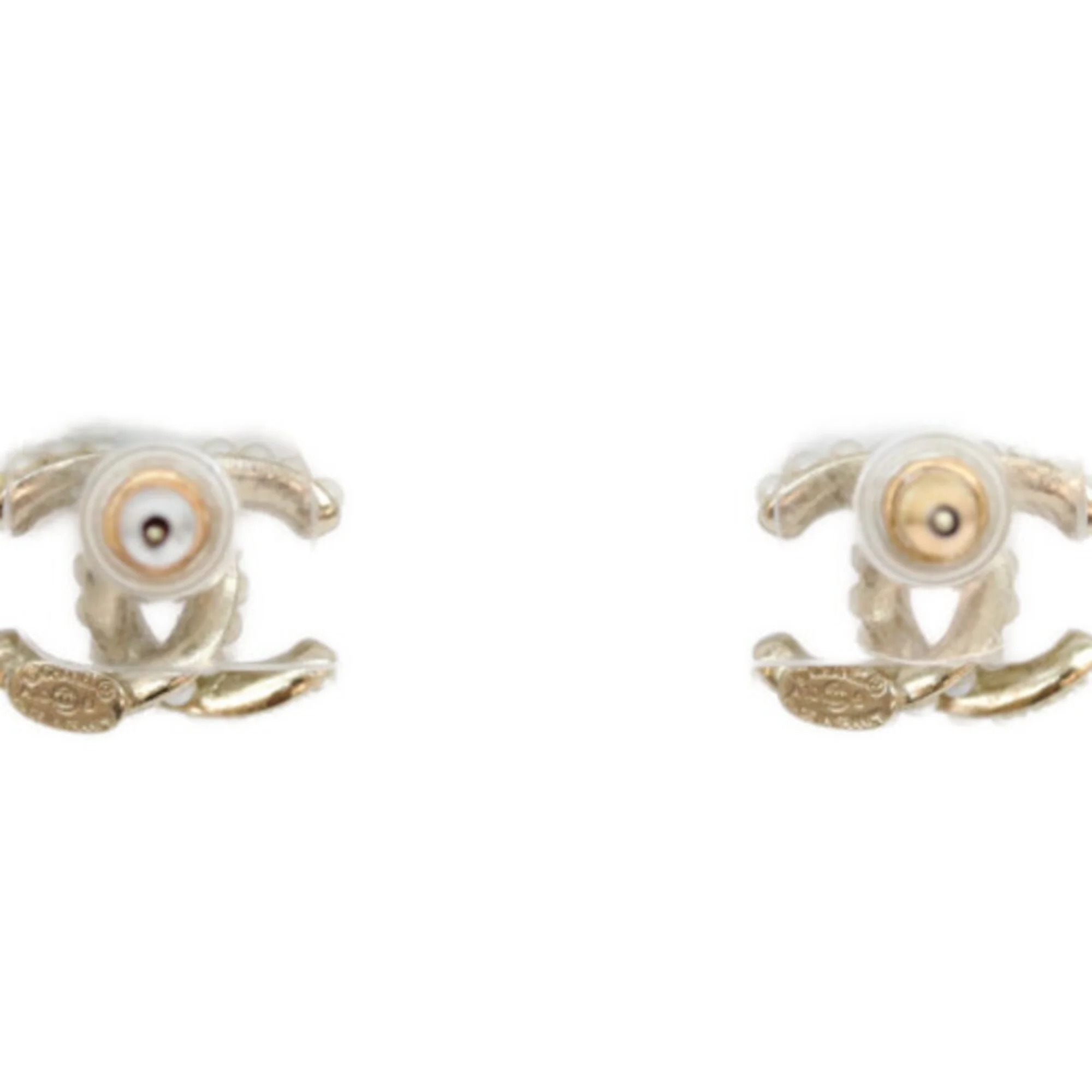 CC Logo Earrings Metal Gold-Tone Metal - Image 3