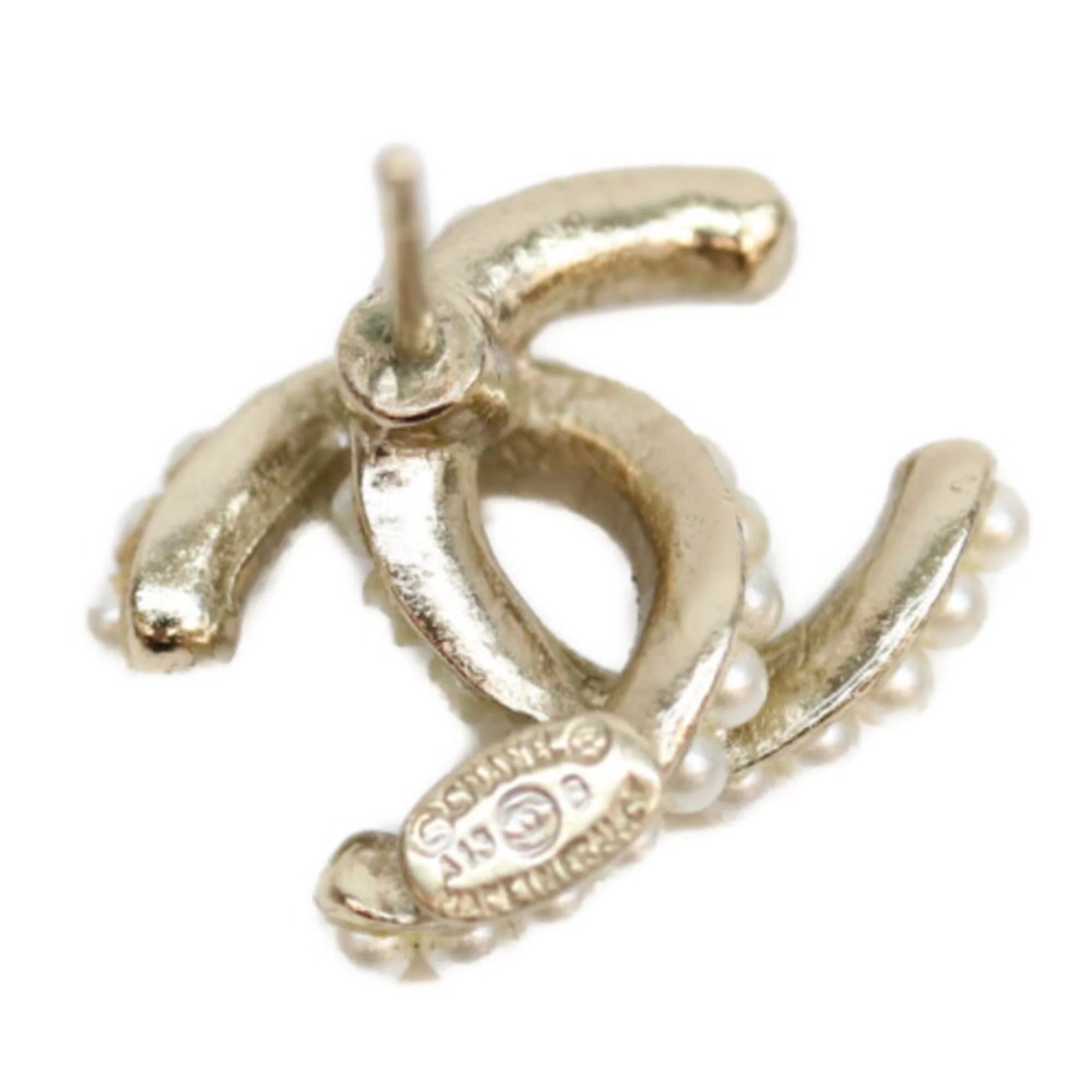 CC Logo Earrings Metal Gold-Tone Metal - Image 5