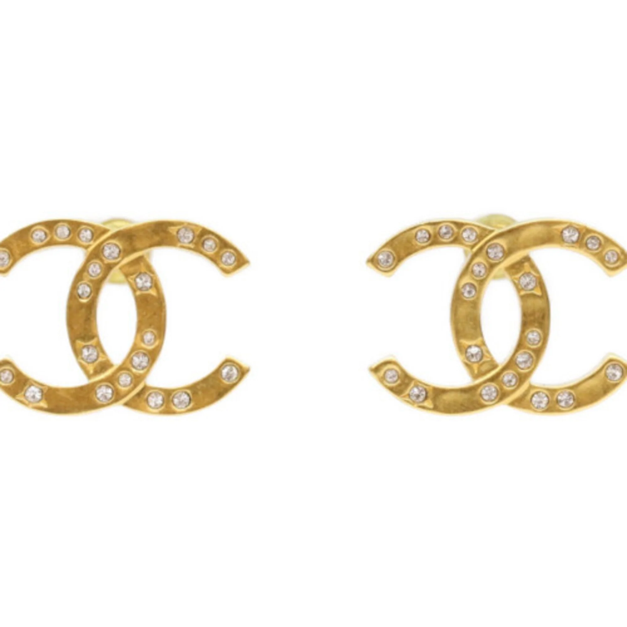 CC Logo Earrings Metal Gold-Tone Metal