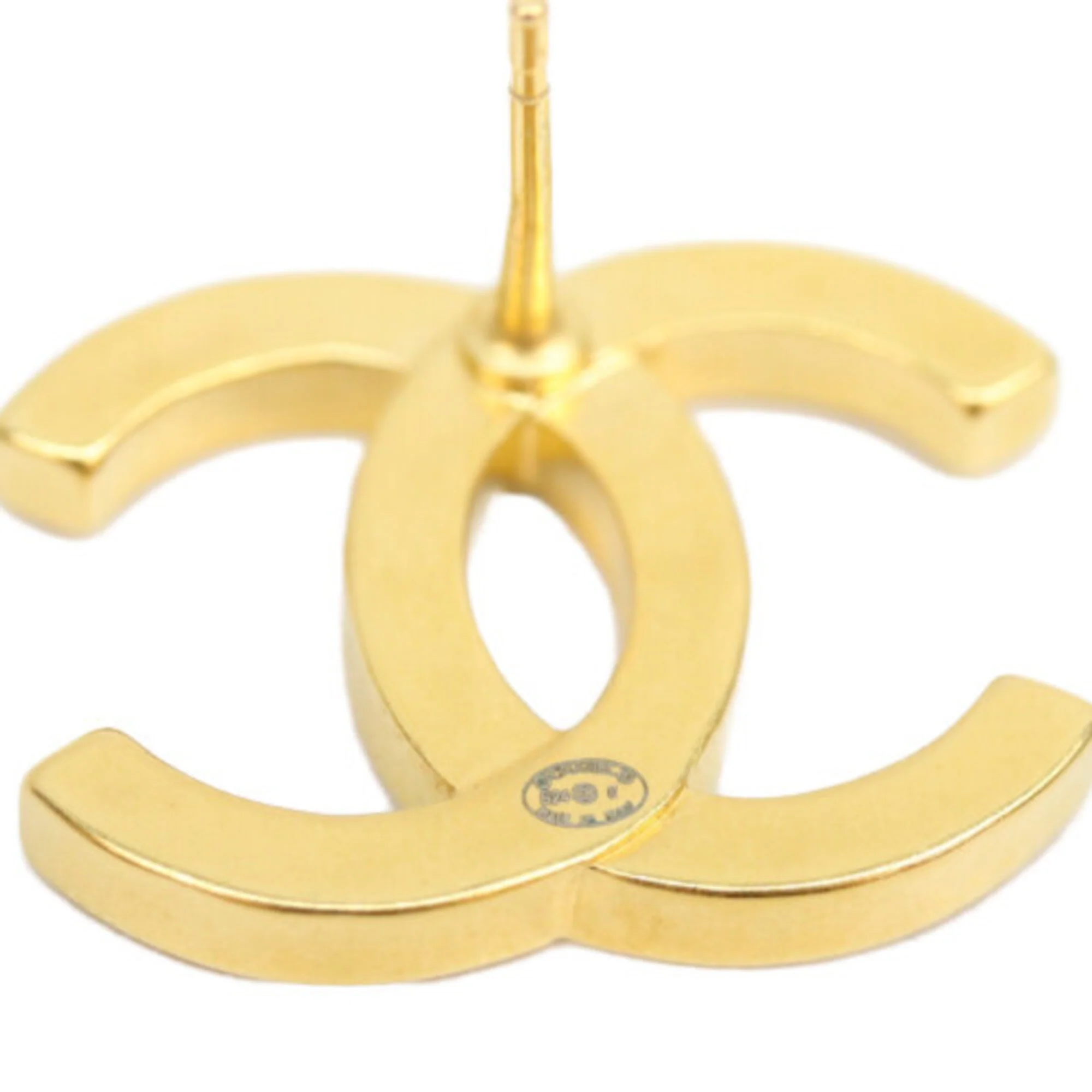 CC Logo Earrings Metal Gold-Tone Metal - Image 6