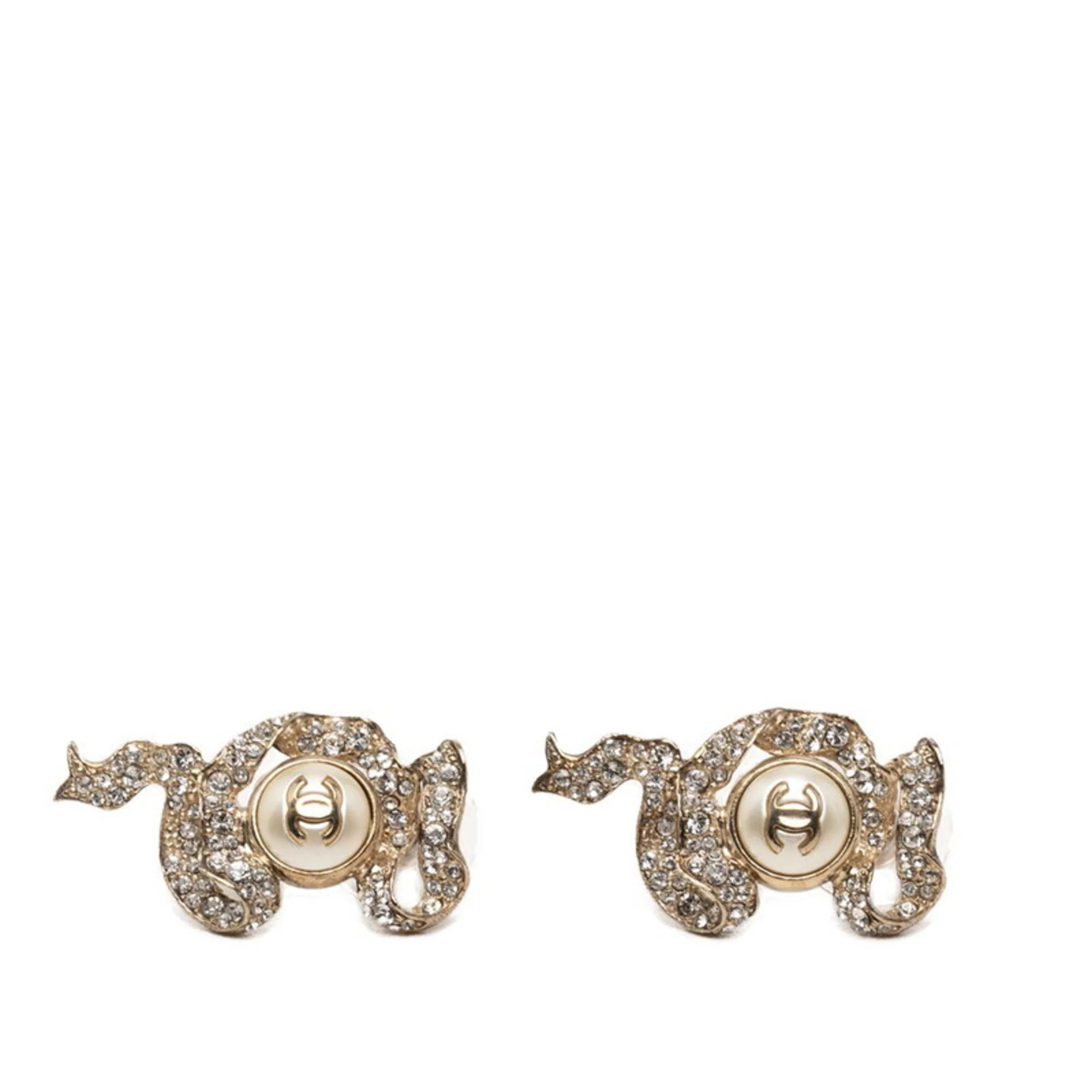 CC Logo Earrings Metal Gold-Tone Metal