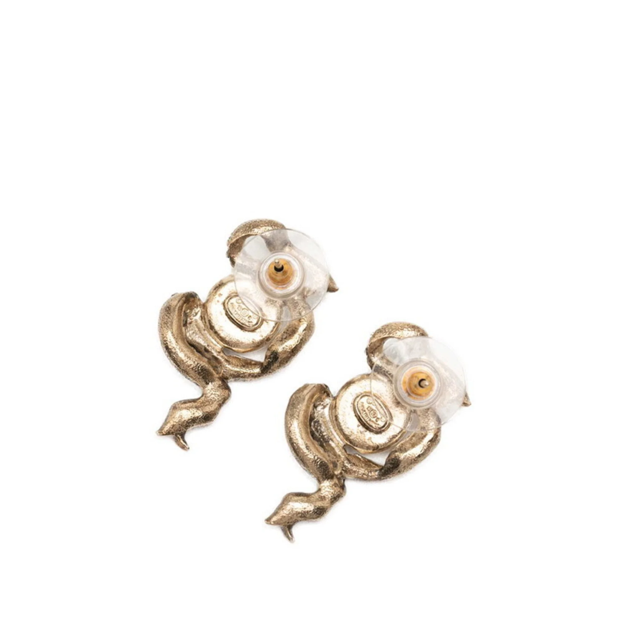 CC Logo Earrings Metal Gold-Tone Metal - Image 2