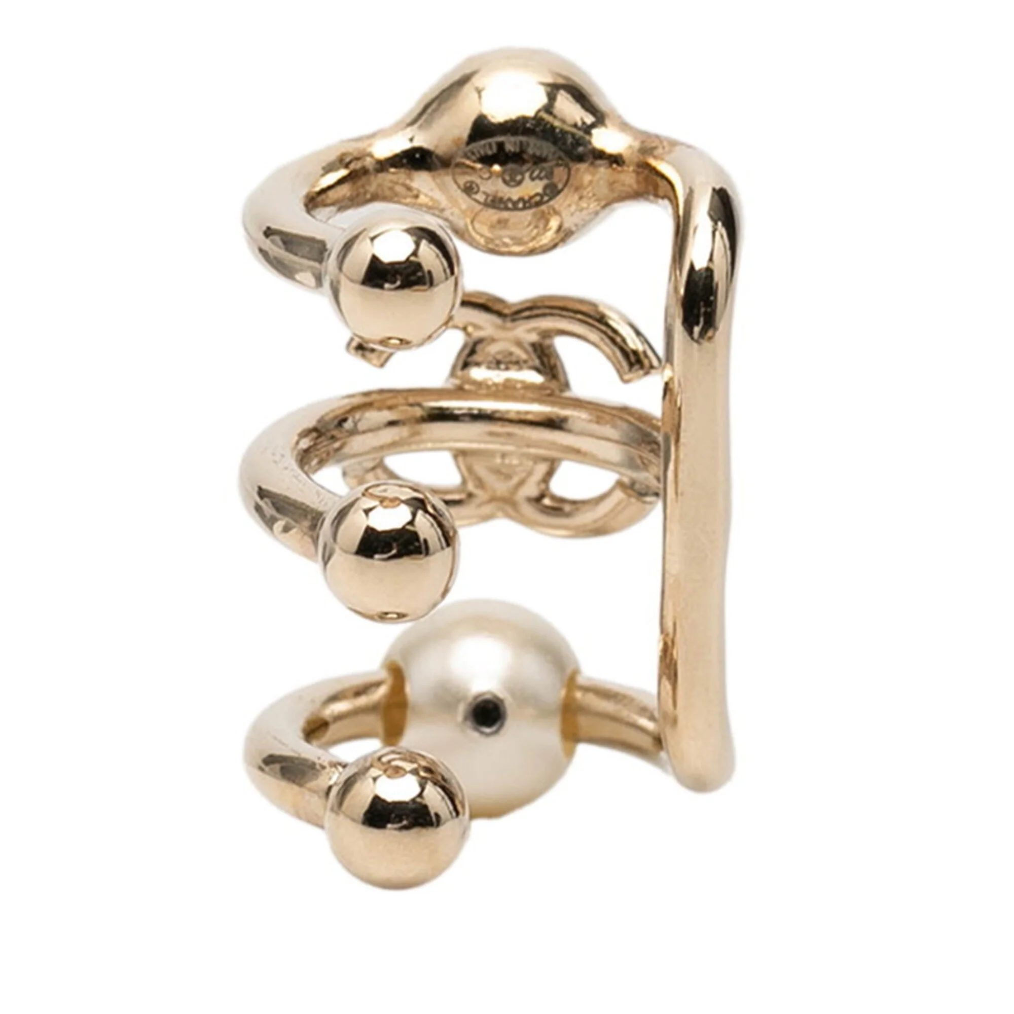 CC Logo Earrings Silver-Tone Metal - Image 3