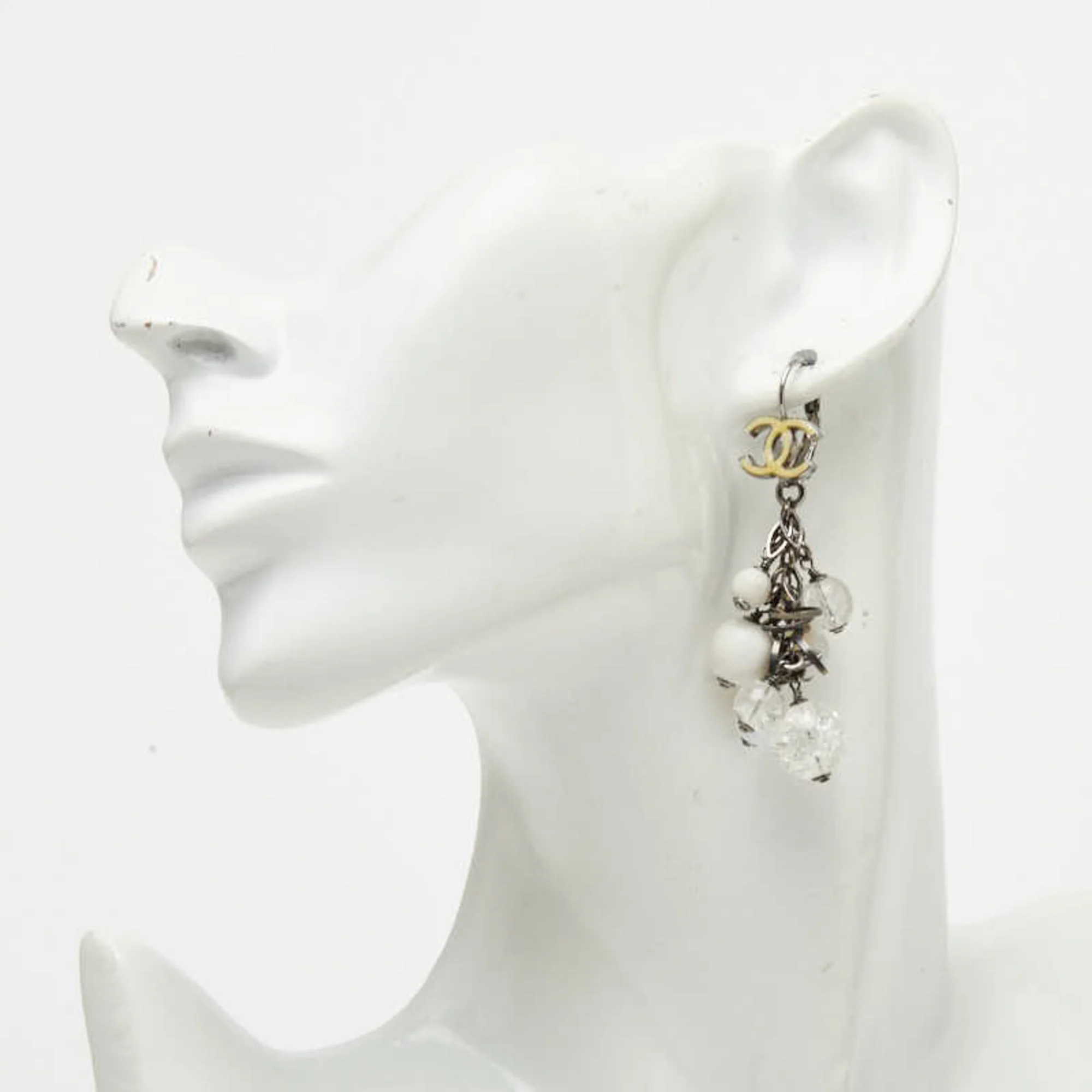CC Logo Earrings Silver-Tone Metal Silver-Tone Metal - Image 5