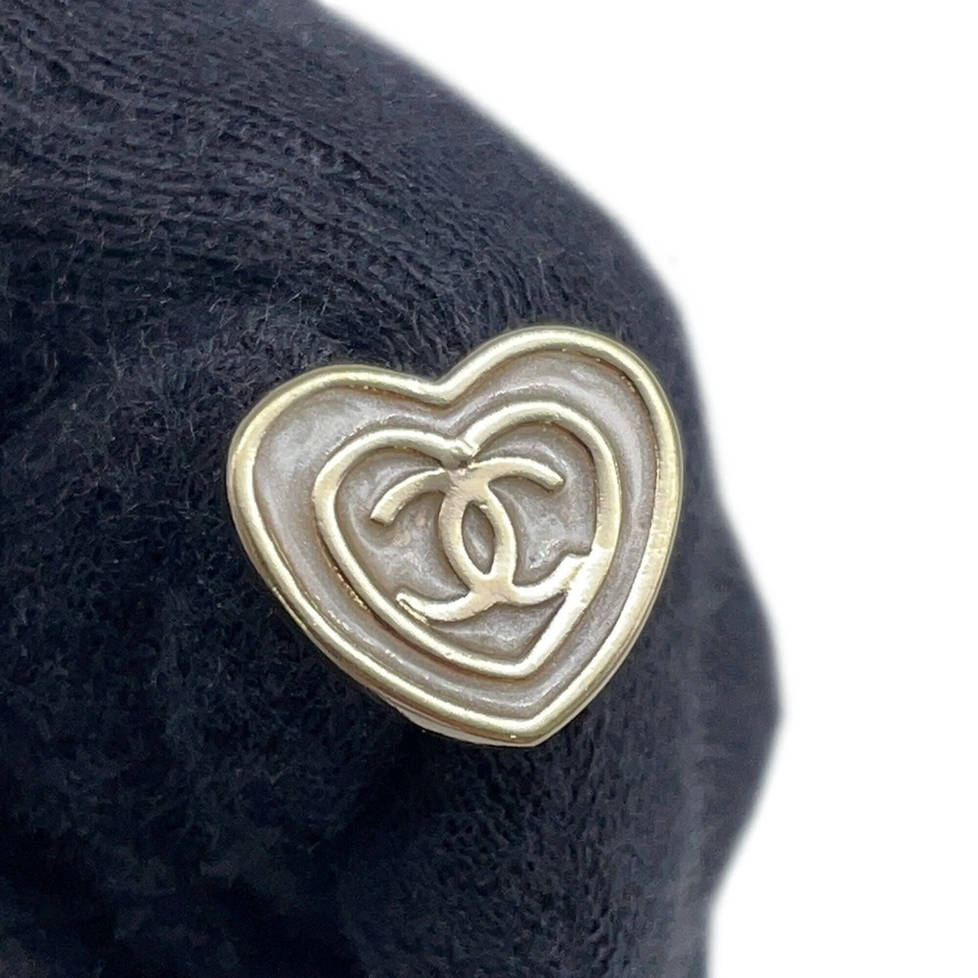 CC Logo Heart Earrings Metal - Image 7