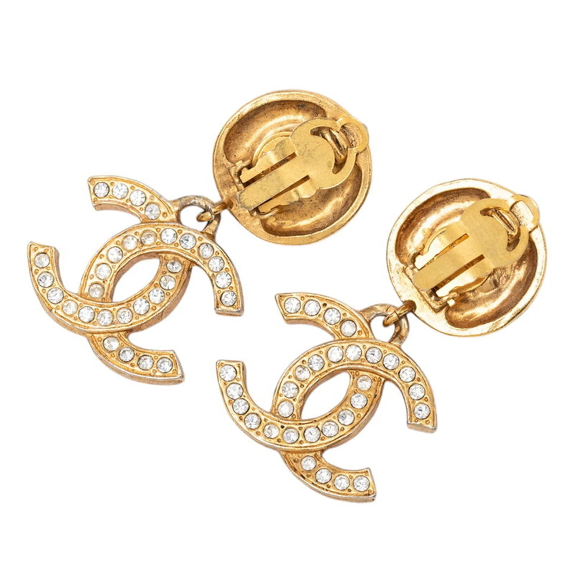 CC Logo Round Clip-On Earrings Metal - Image 2