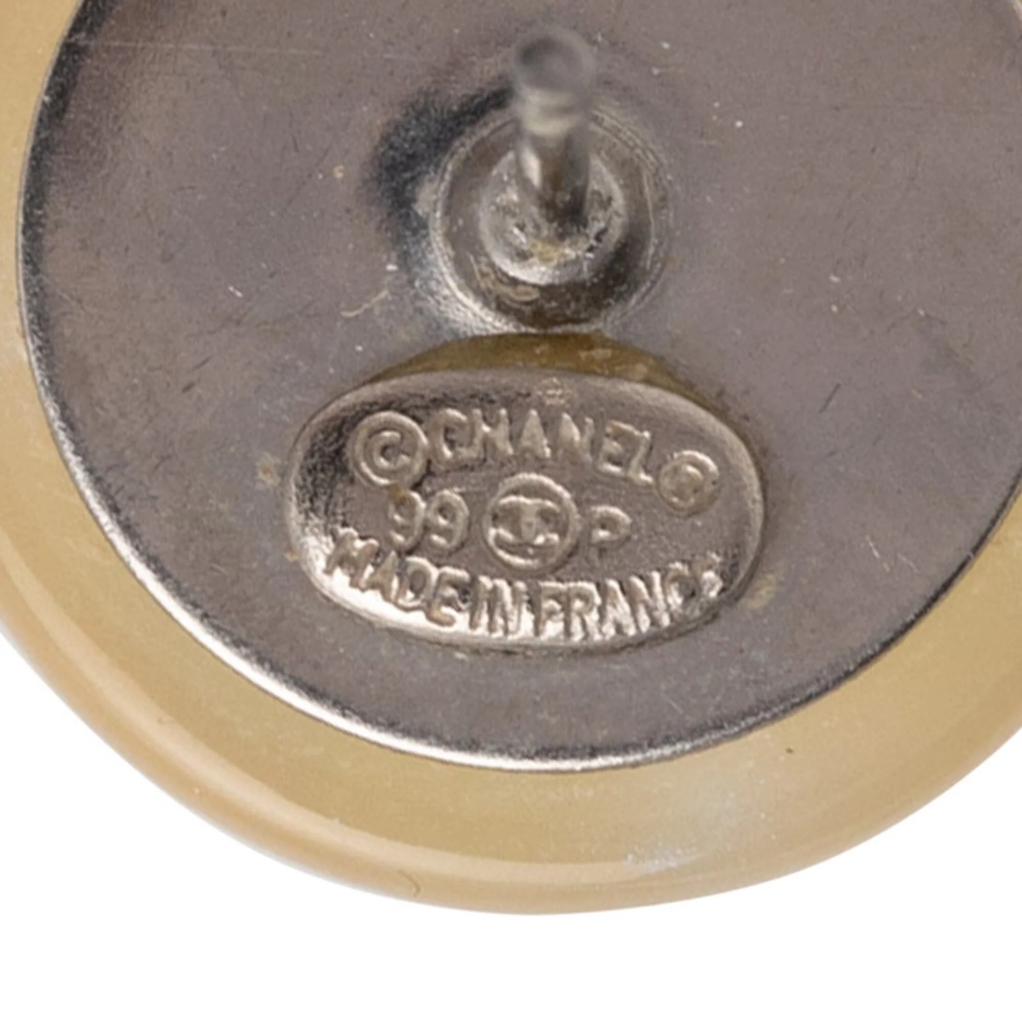 CC Logo Round Stud Earrings Metal - Image 3