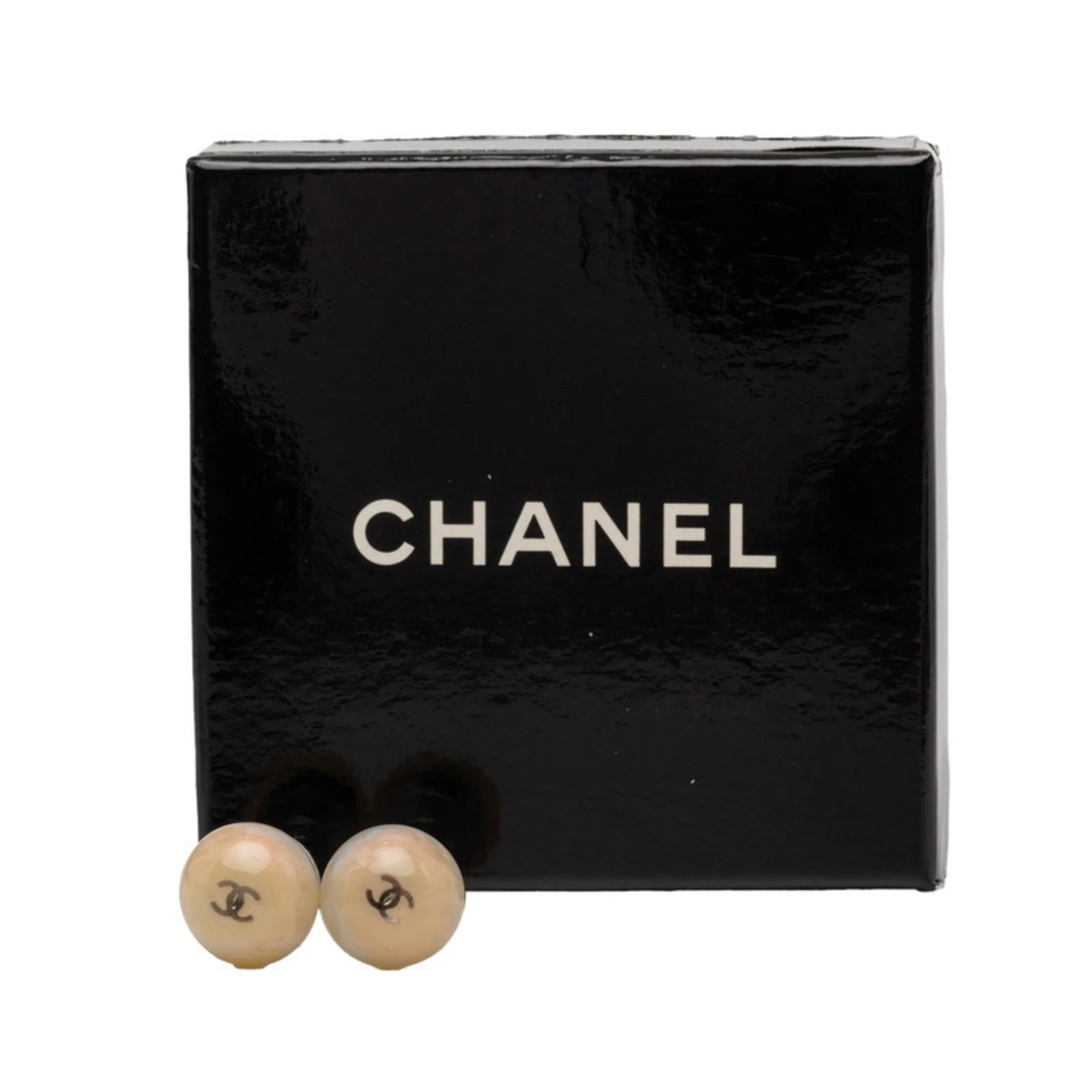 CC Logo Round Stud Earrings Metal - Image 4