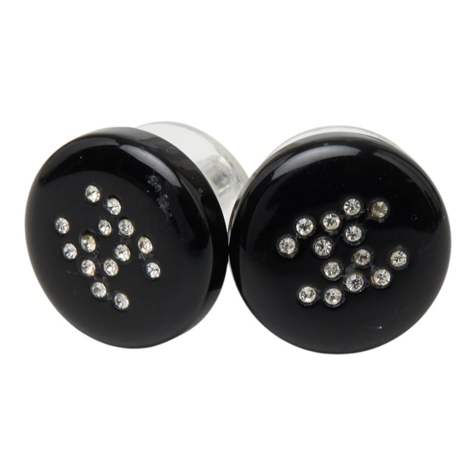 CC Logo Round Stud Earrings Metal