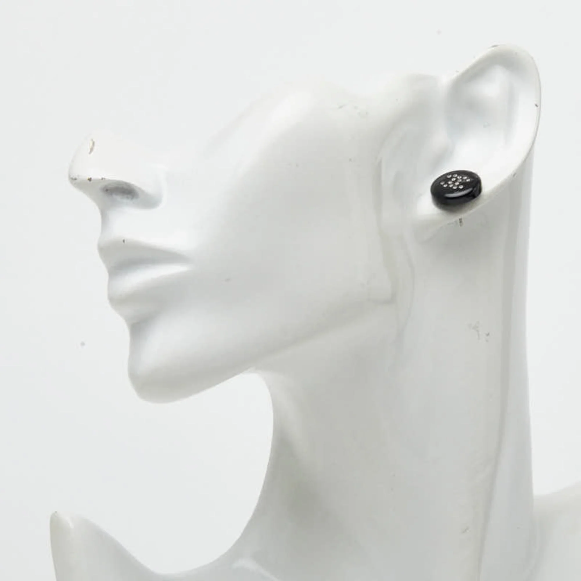 CC Logo Round Stud Earrings Metal - Image 6