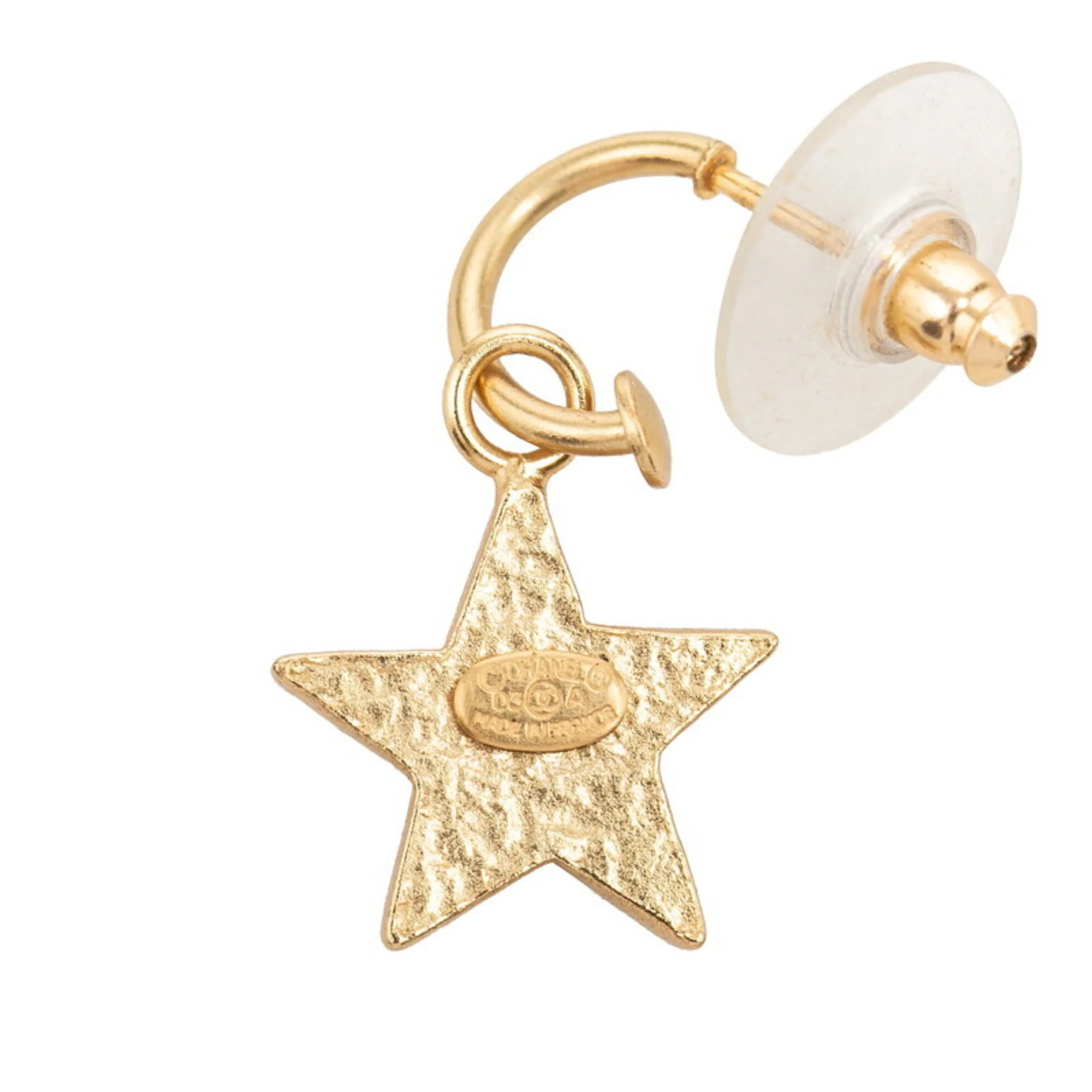 CC Logo Star Earrings Metal - Image 3