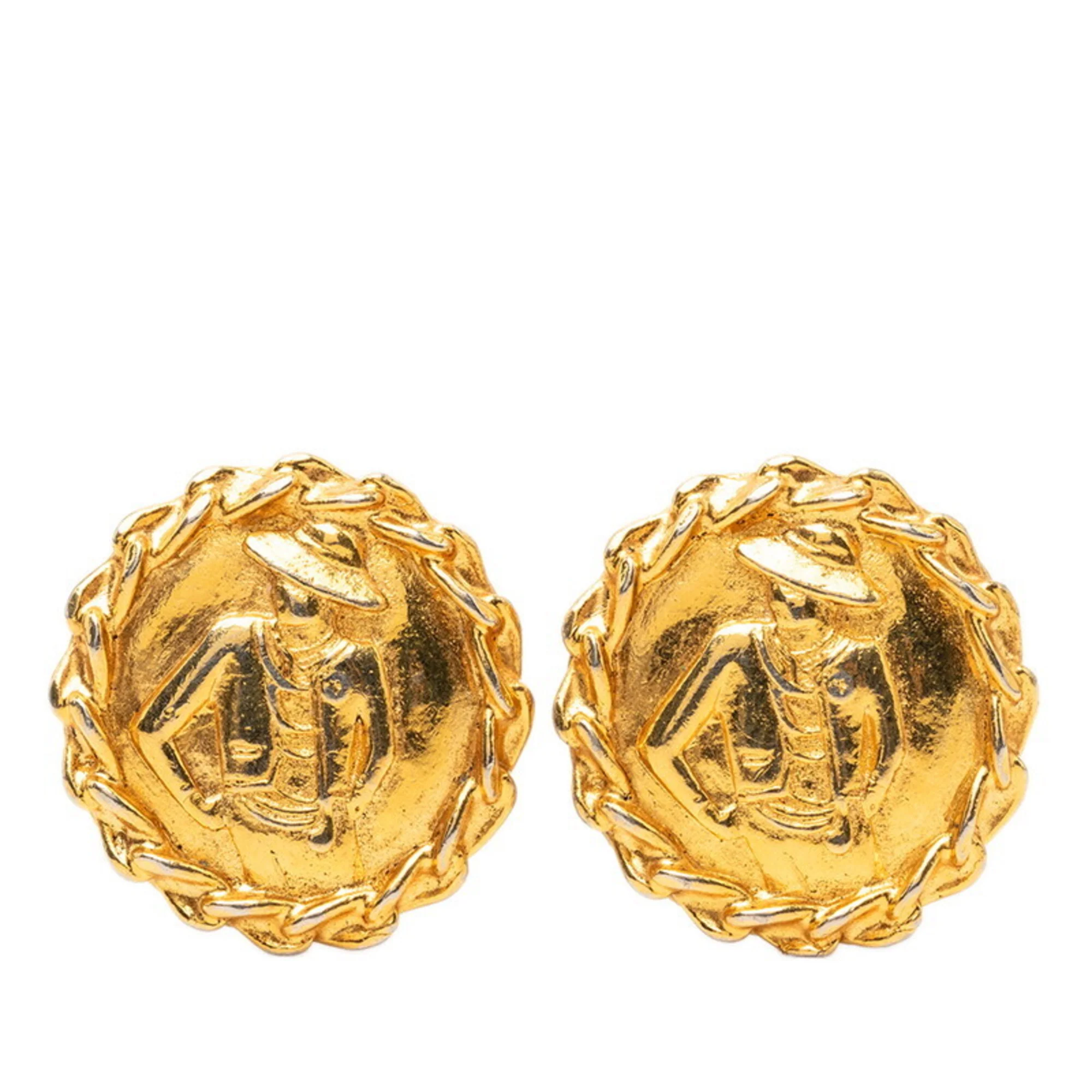 Clip-On Earrings Clip-On Gold-Tone Metal