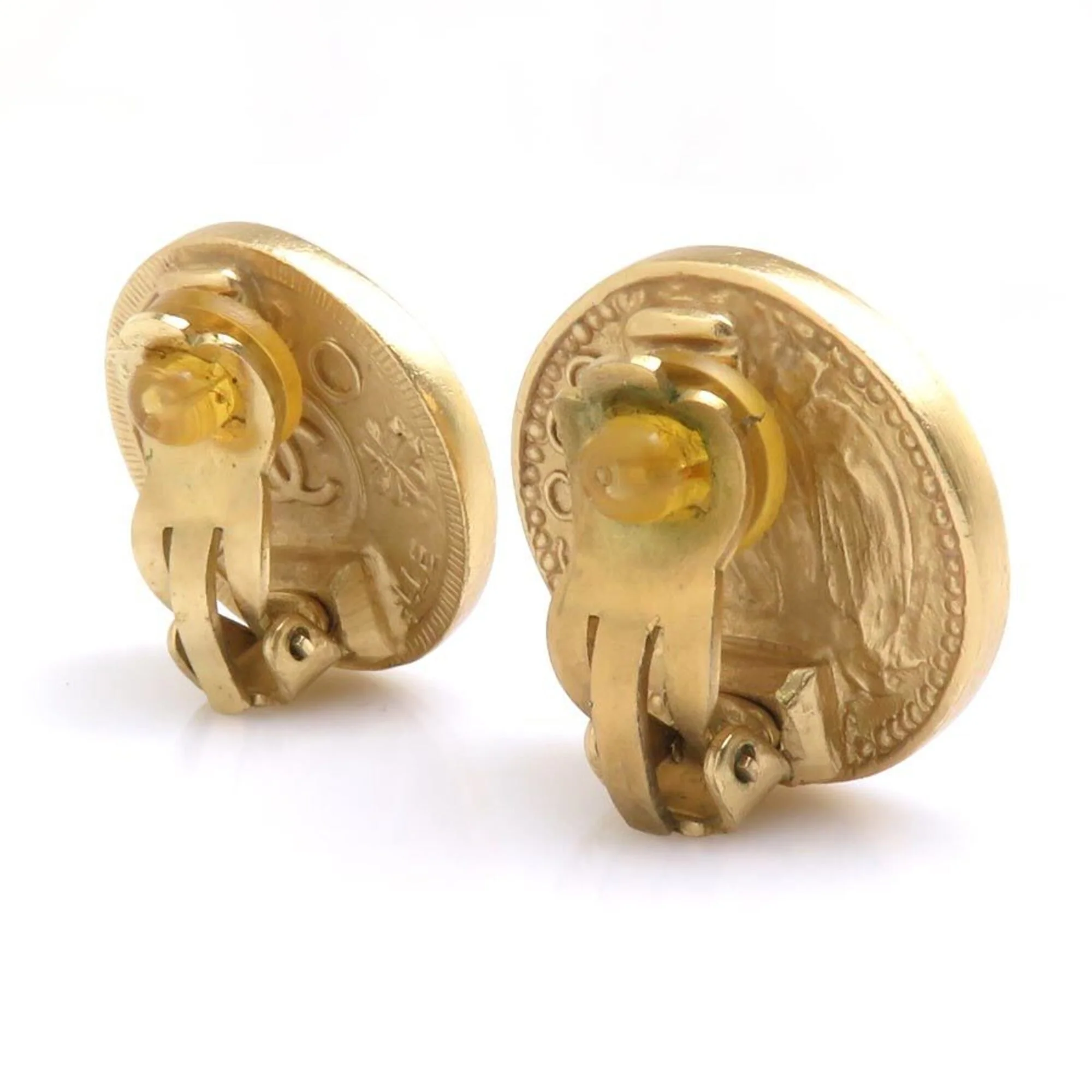 Clip-On Earrings Clip-On Gold-Tone Metal - Image 4