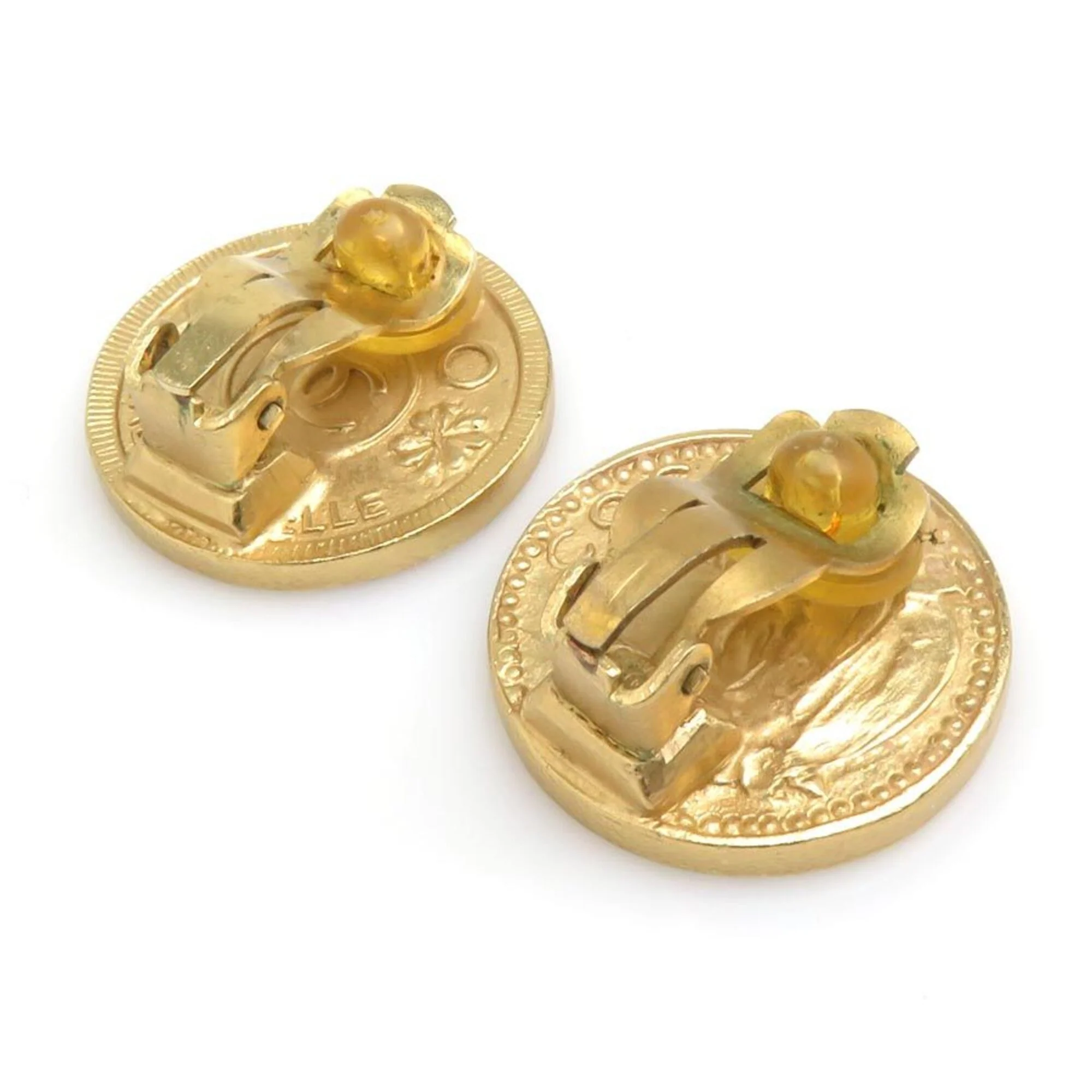 Clip-On Earrings Clip-On Gold-Tone Metal - Image 5