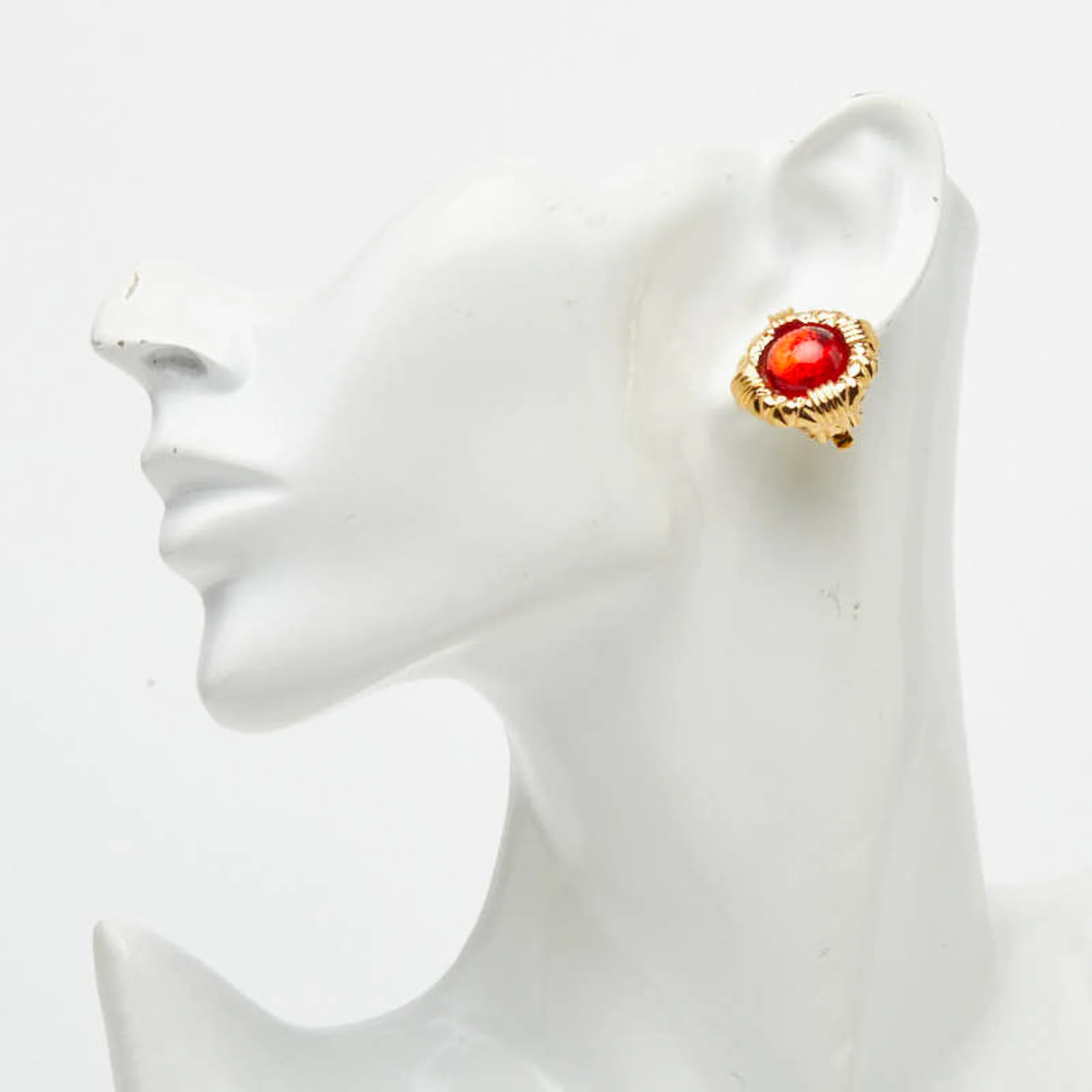 Clip-On Earrings Clip-On Gold-Tone Metal - Image 5
