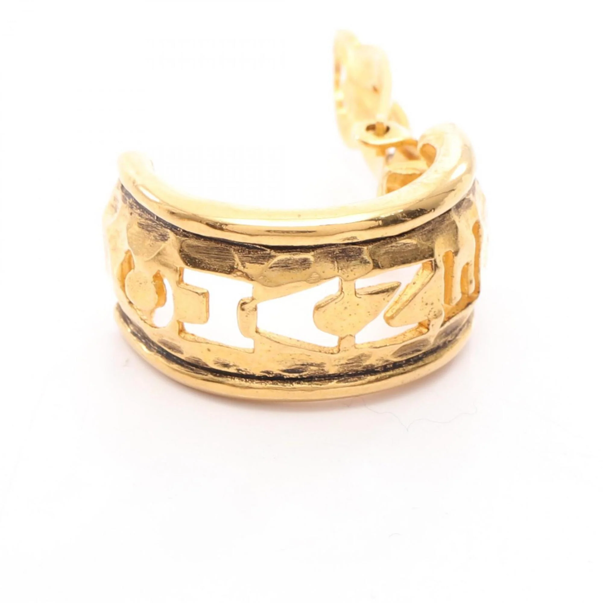 Clip-On Earrings Logo Clip-On Gold-Tone Metal - Image 3