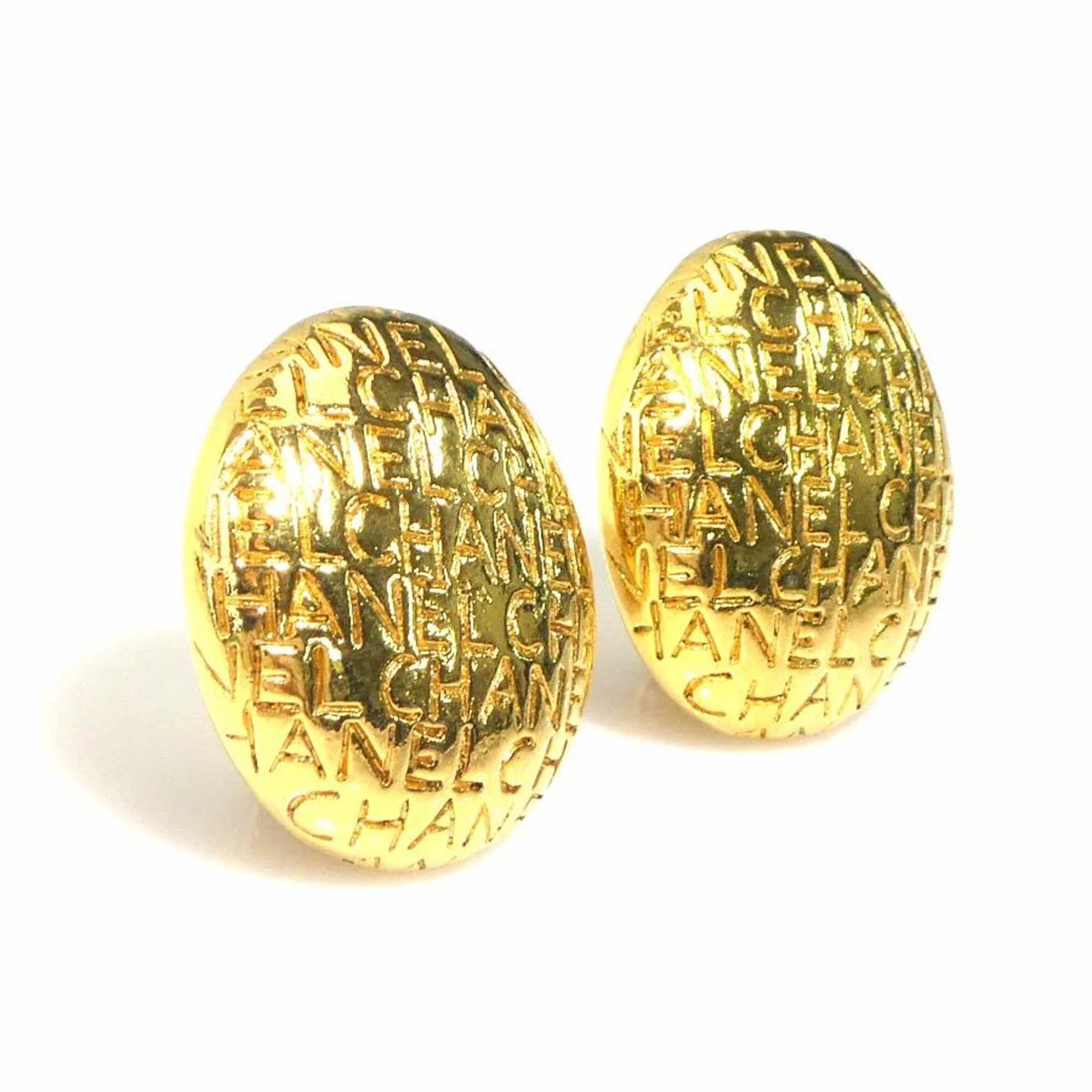 Clip-On Earrings Logo Clip-On Gold-Tone Metal - Image 2