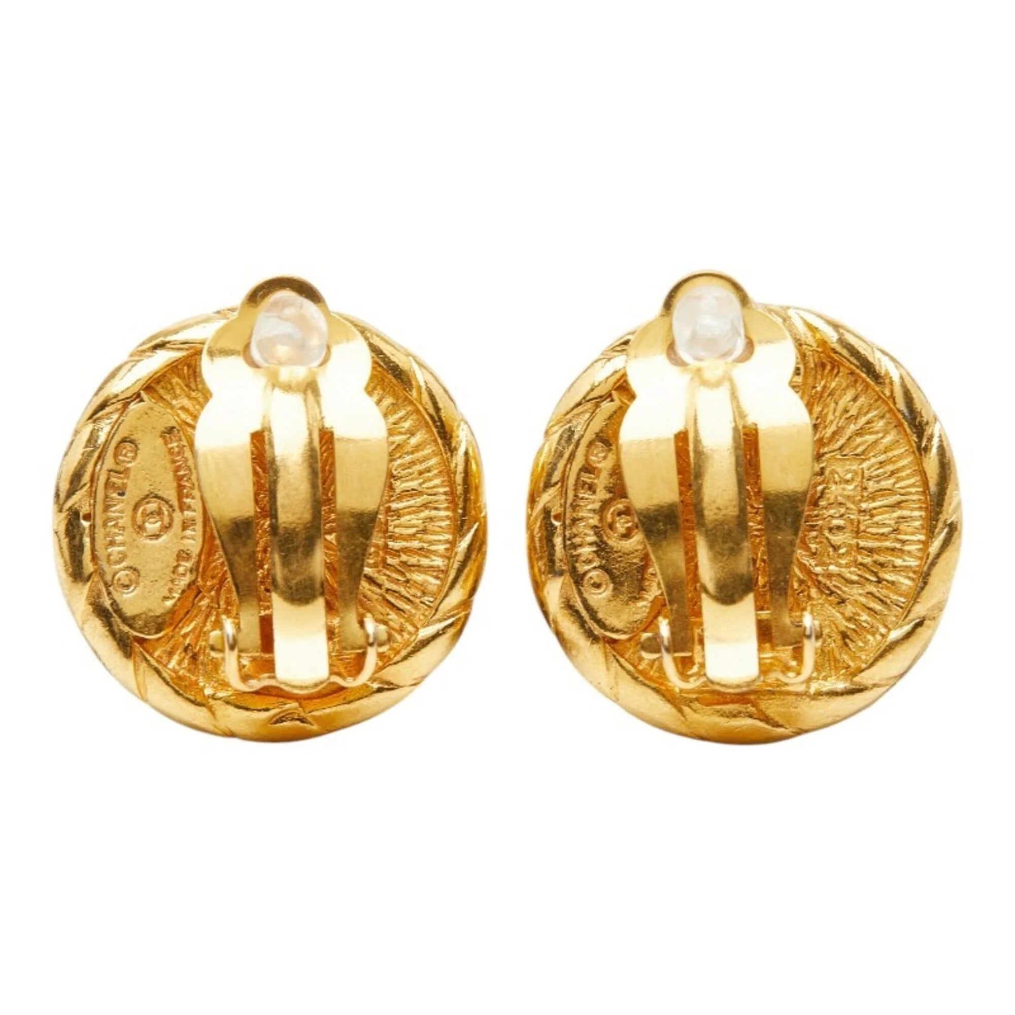 Clip-On Earrings Pearl Clip-On Gold-Tone Metal - Image 3