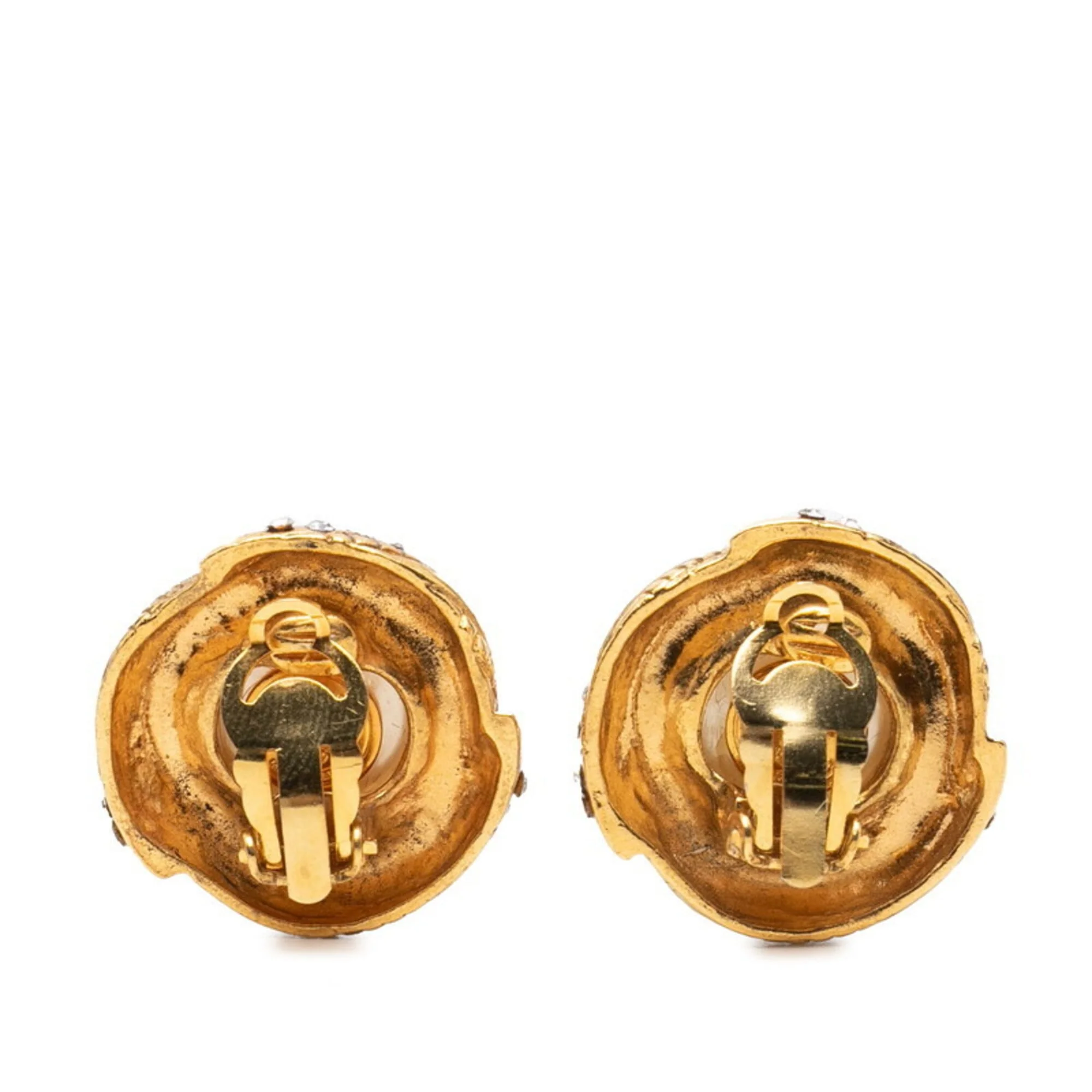 Clip-On Earrings Pearl Clip-On Gold-Tone Metal - Image 2