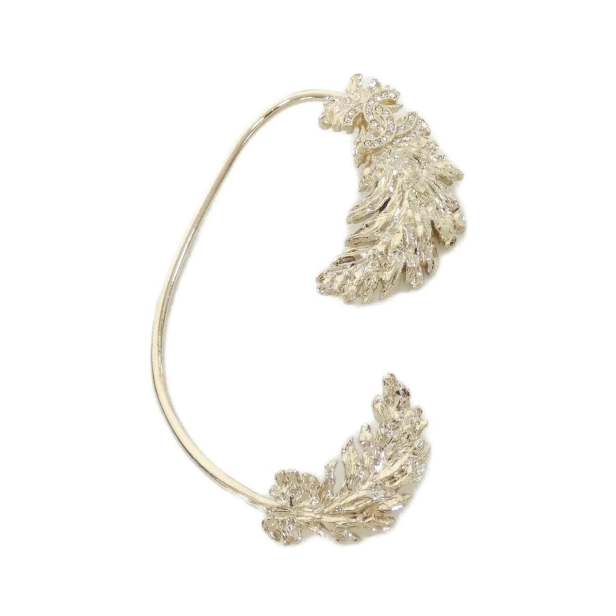 Ear Cuff Earrings Clear and Gold