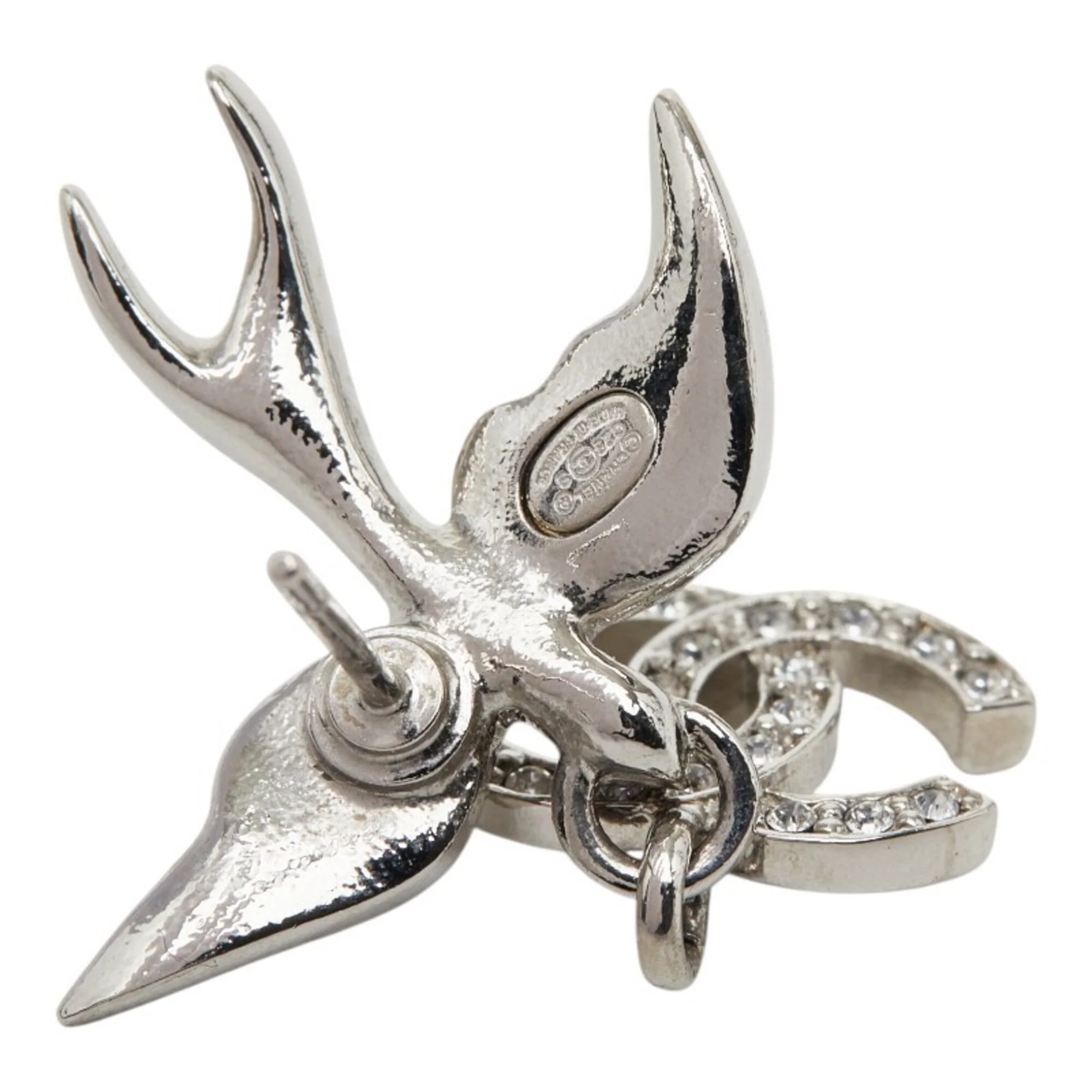 Earrings Crystal Stud Silver-Tone Metal - Image 4