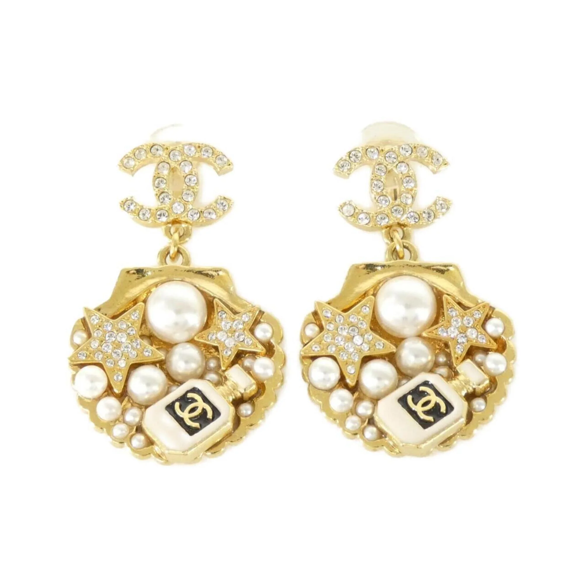 Earrings Gold-Tone Metal
