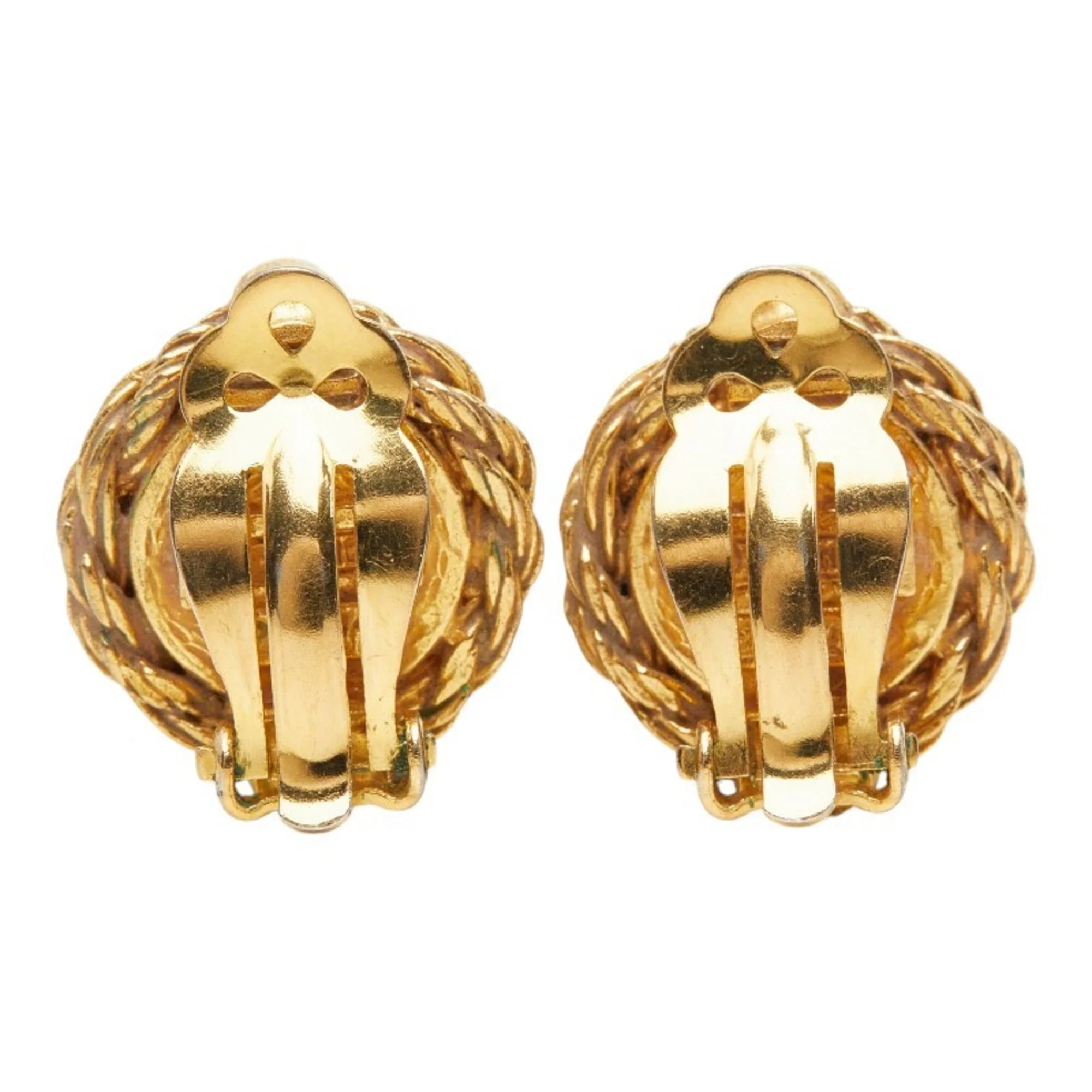Earrings Pearl Gold-Tone Metal - Image 3
