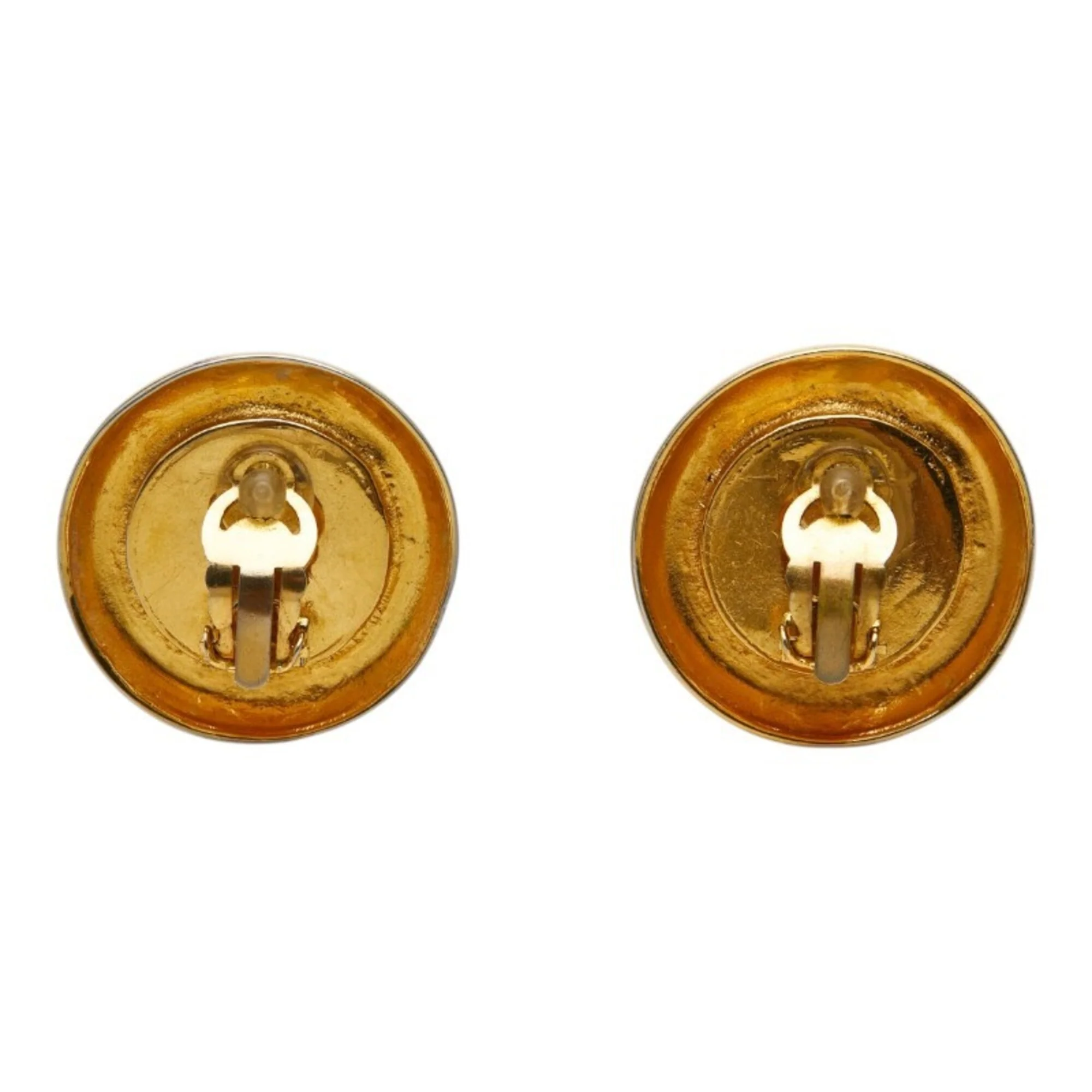 Earrings Pearl Gold-Tone Metal - Image 3