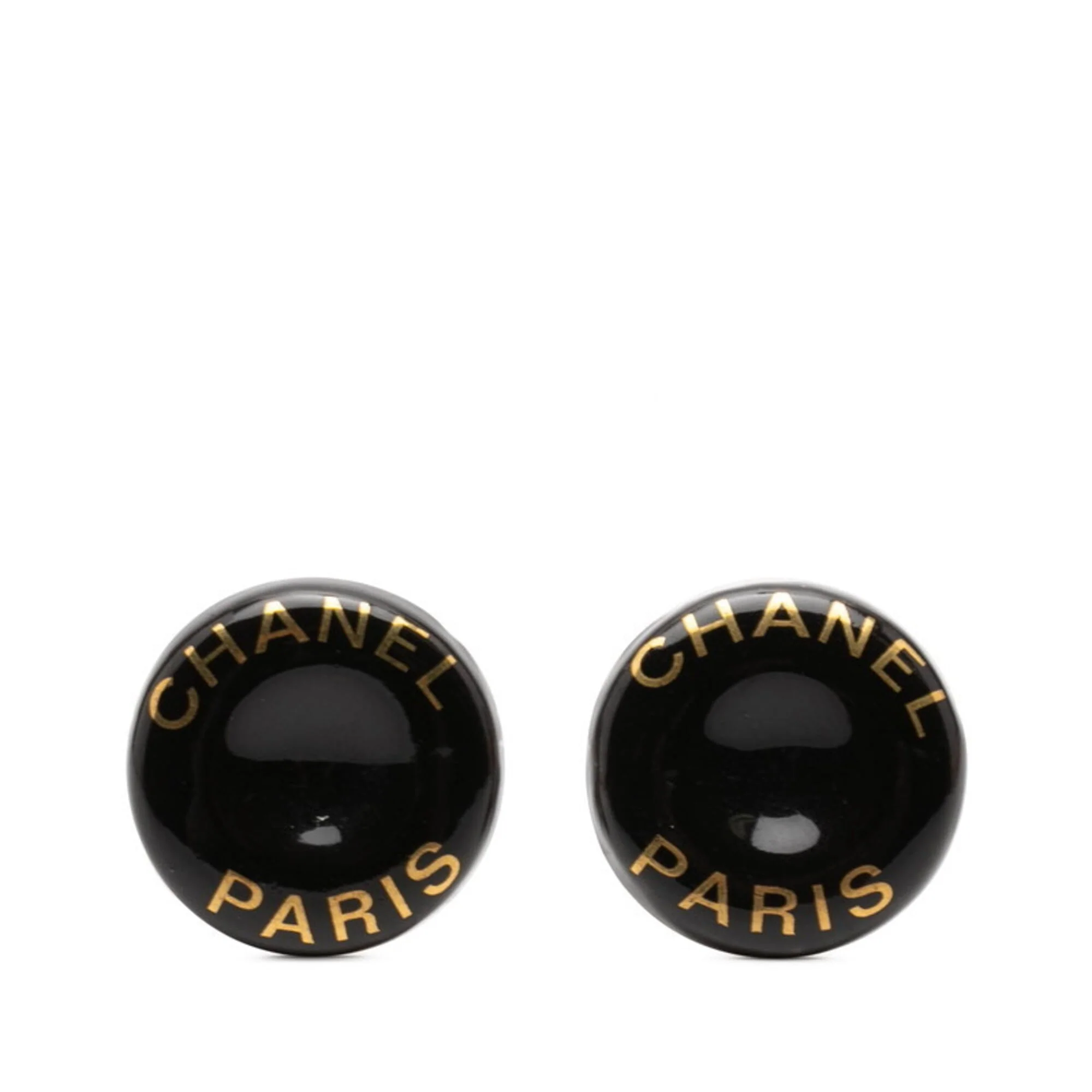 Logo Clip-On Earrings Enamel and Metal