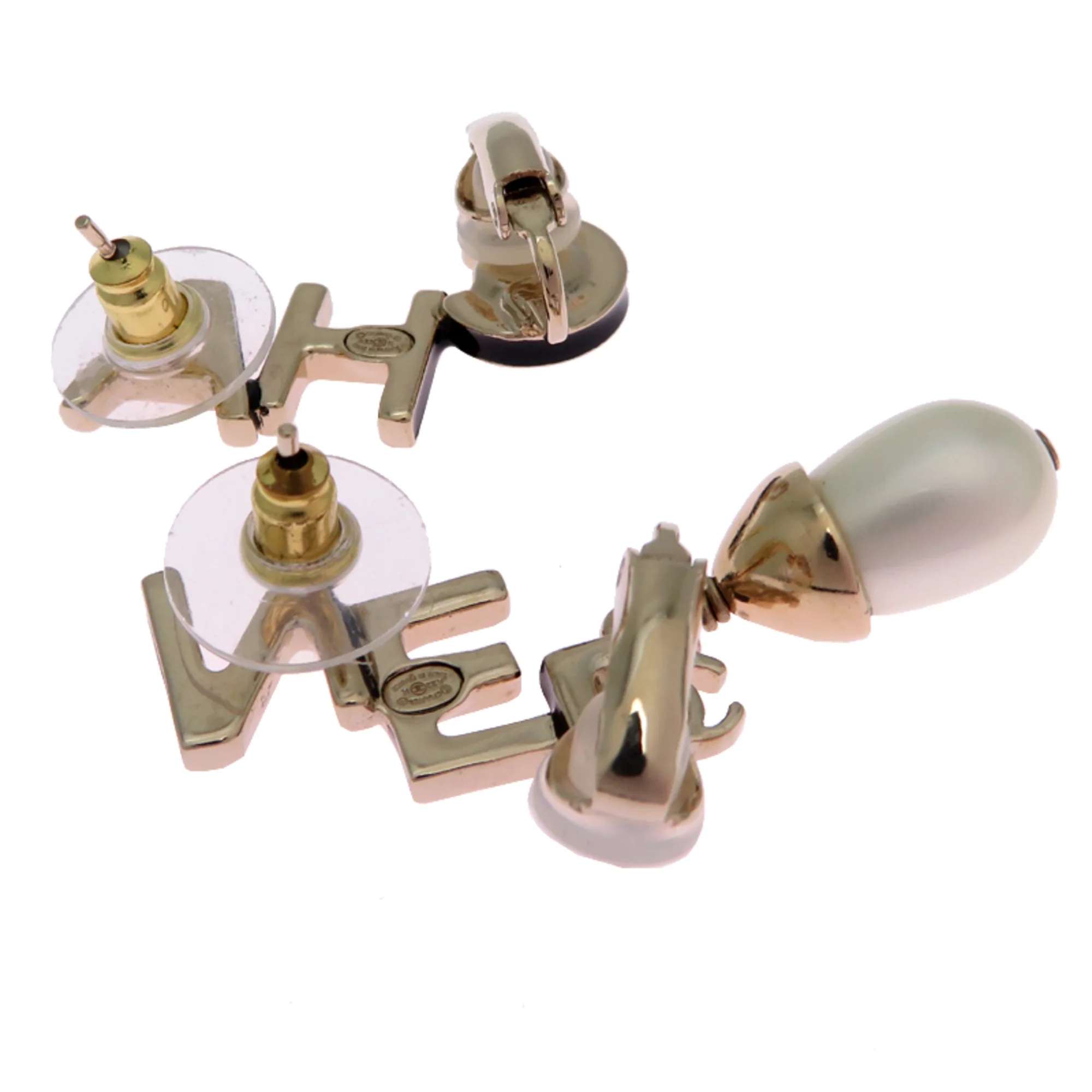 Pearl Earrings Metal - Image 2