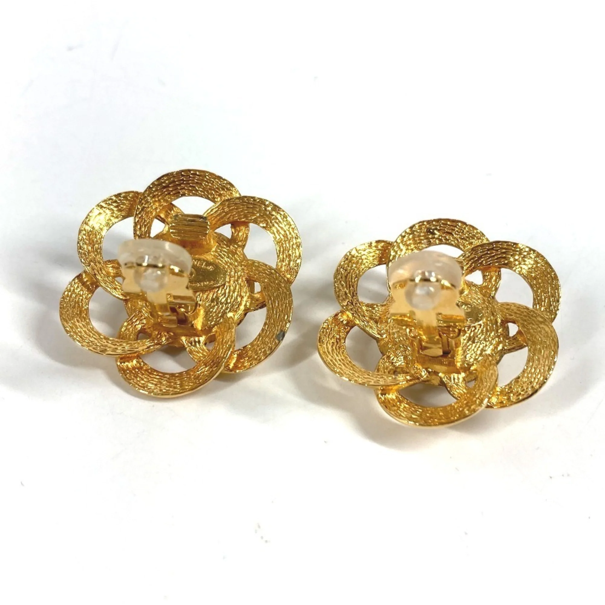 Vintage Clip-On Earrings Pearl Clip-On Gold-Tone Metal - Image 7